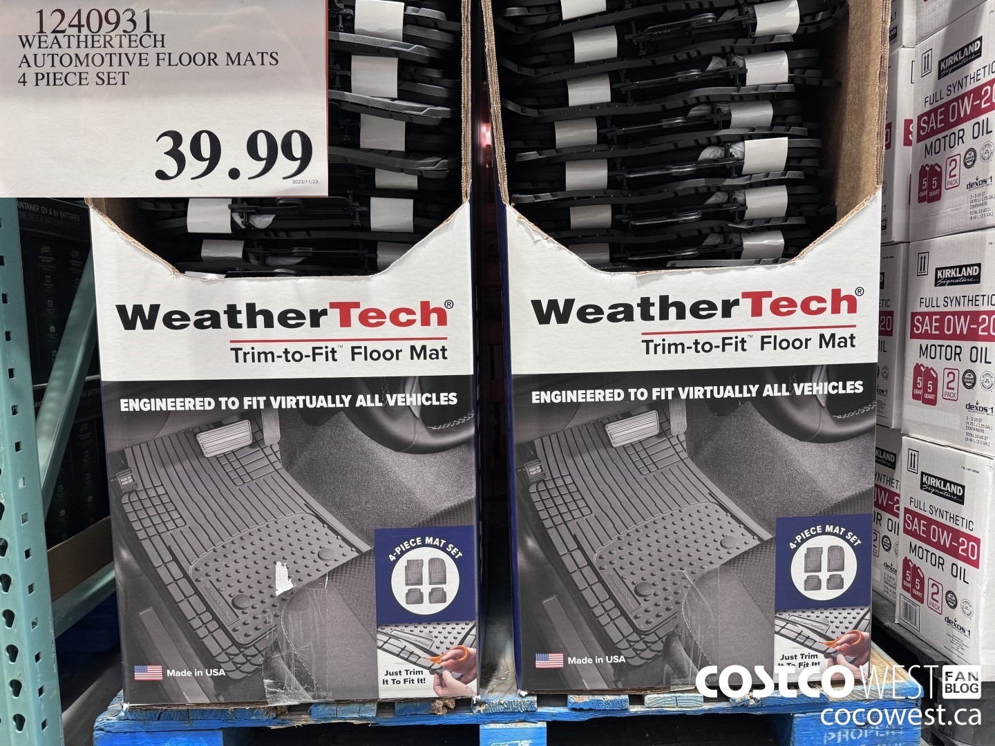 1240931 WEATHERTECH AUTOMOTIVE FLOOR MATS 4 PIECE SET $39.99