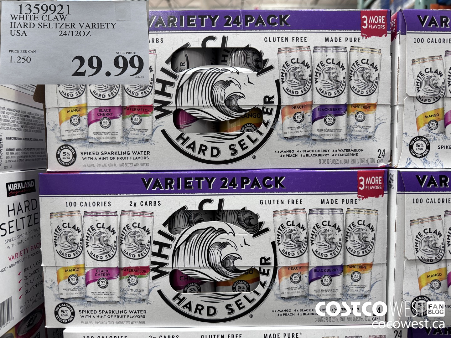 1359921 WHITE CLAW HARD SELTZER VARIETY USA 24/12OZ $29.99