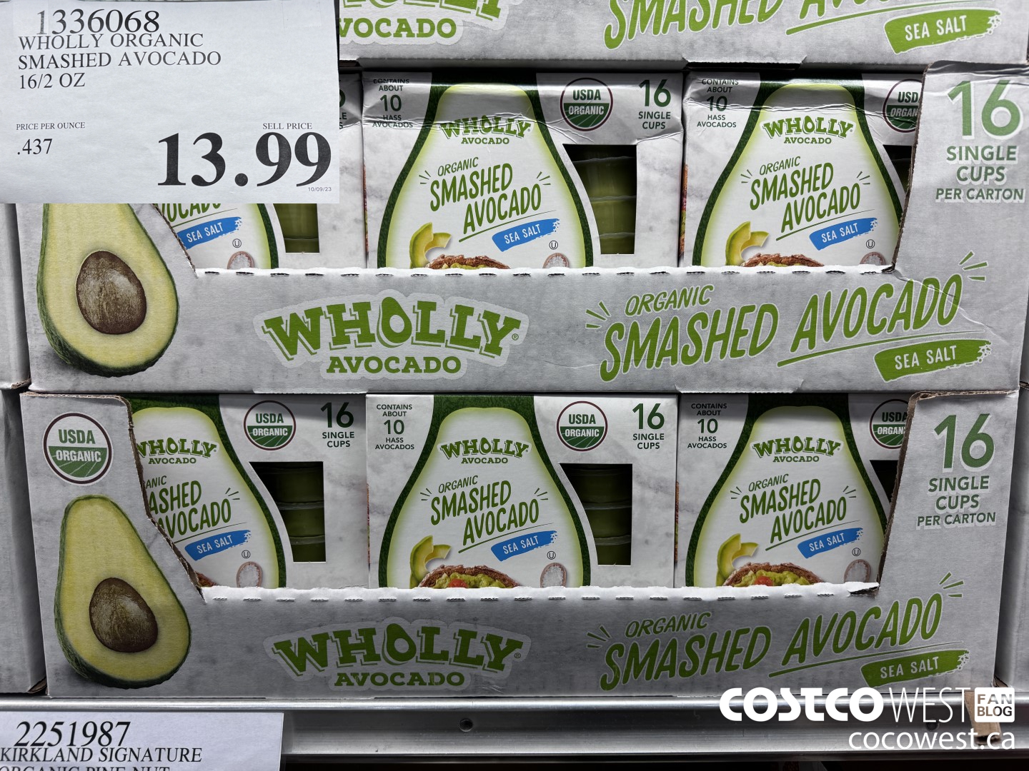 1336068 WHOLLY ORGANIC SMASHED AVOCADO 16/2 OZ  $13.99