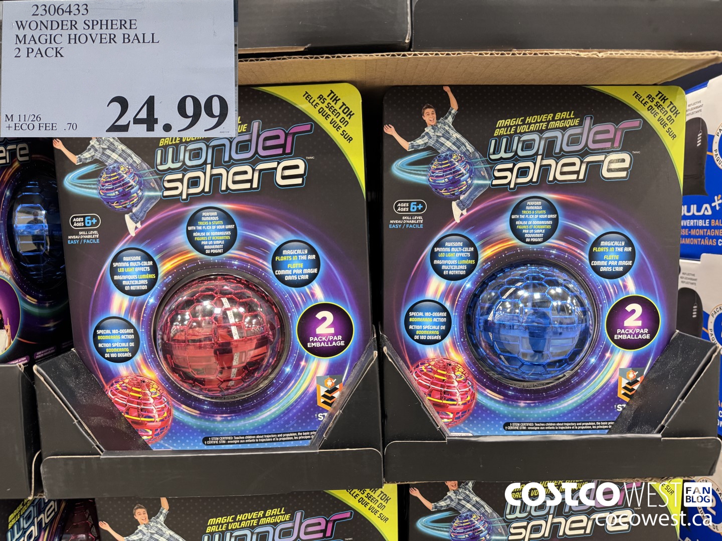 2306433 WONDER SPHERE MAGIC HOVER BALL 2 PACK $24.99