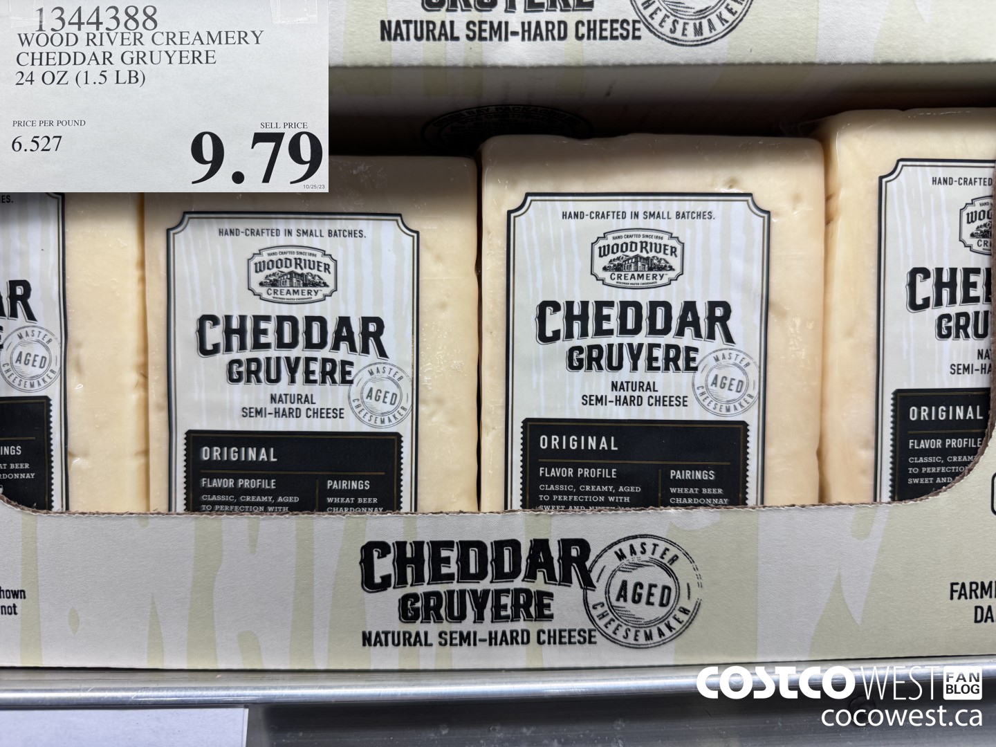 1344388 WOOD RIVER CREAMERY CHEDDAR TRUYERE 24 OZ (1.5 LB) $9.79