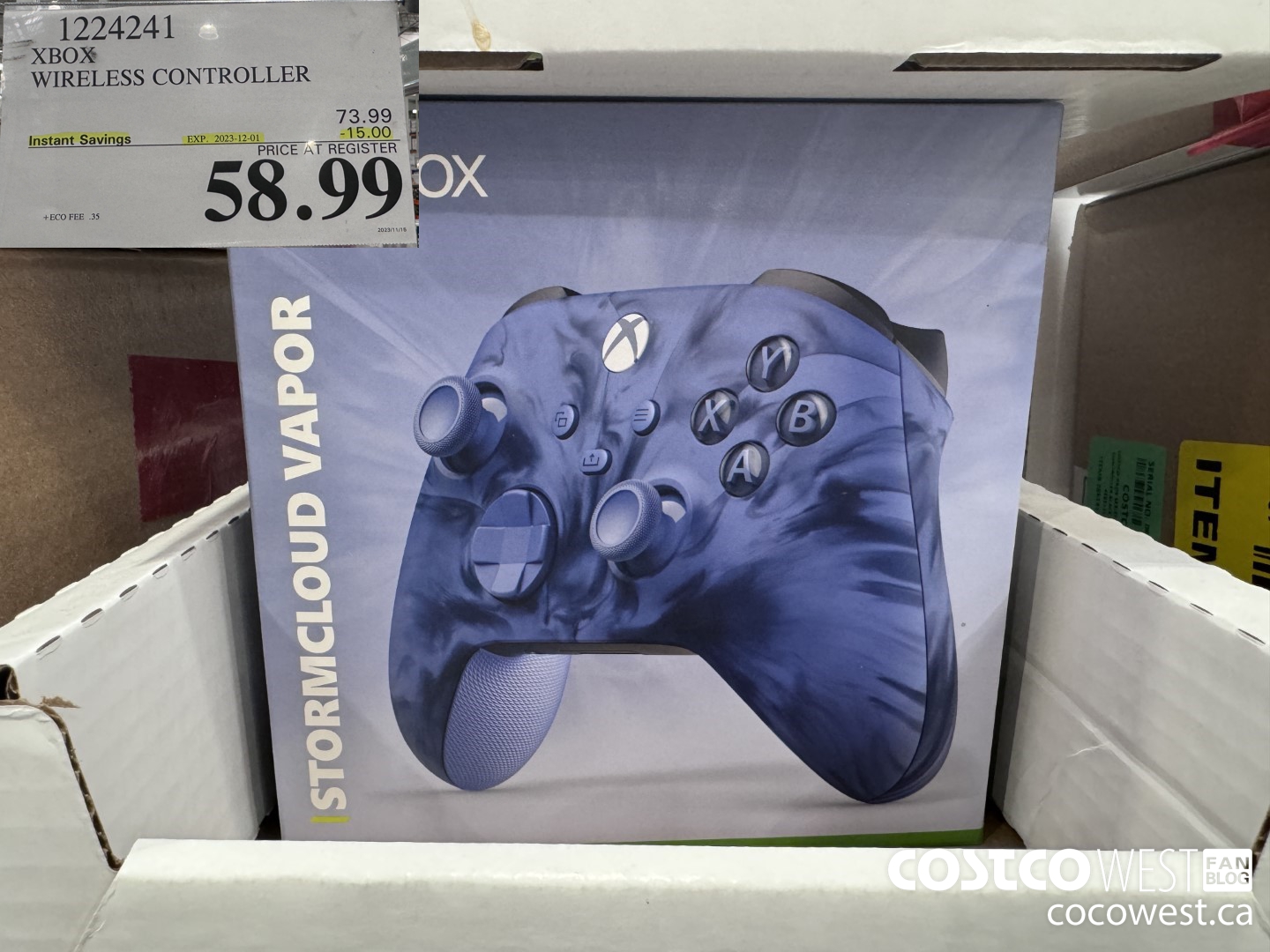 1224241 XBOX WIRELESS CONTROLLER ($15.00 INSTANT SAVINGS EXPIRES ON 2023-12-01) $58.99