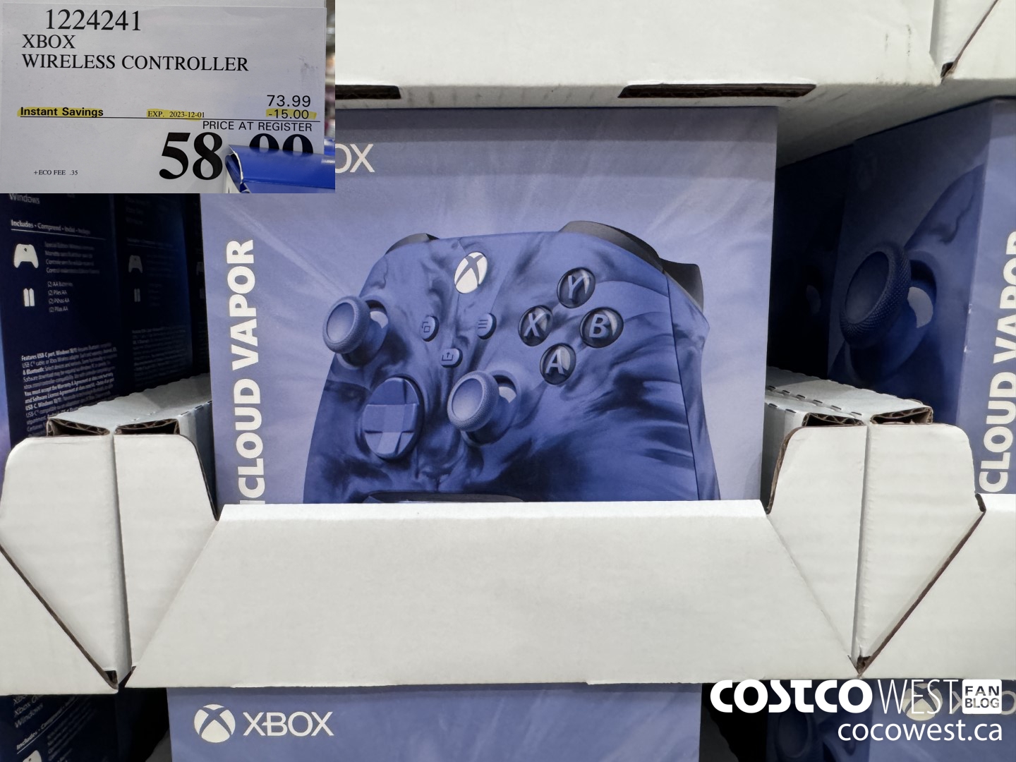 1224241 XBOX WIRELESS CONTROLLER ($15.00 INSTANT SAVINGS EXPIRES ON 2023-12-01) $58.99