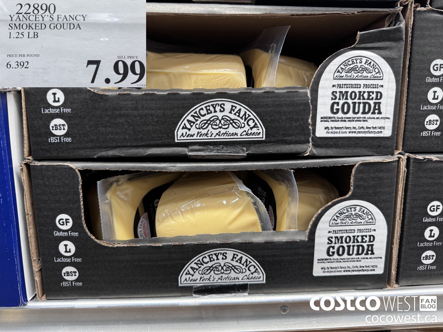 22890 YANCEY'S FANCY SMOKED GOUDA 1.25 LB $7.99