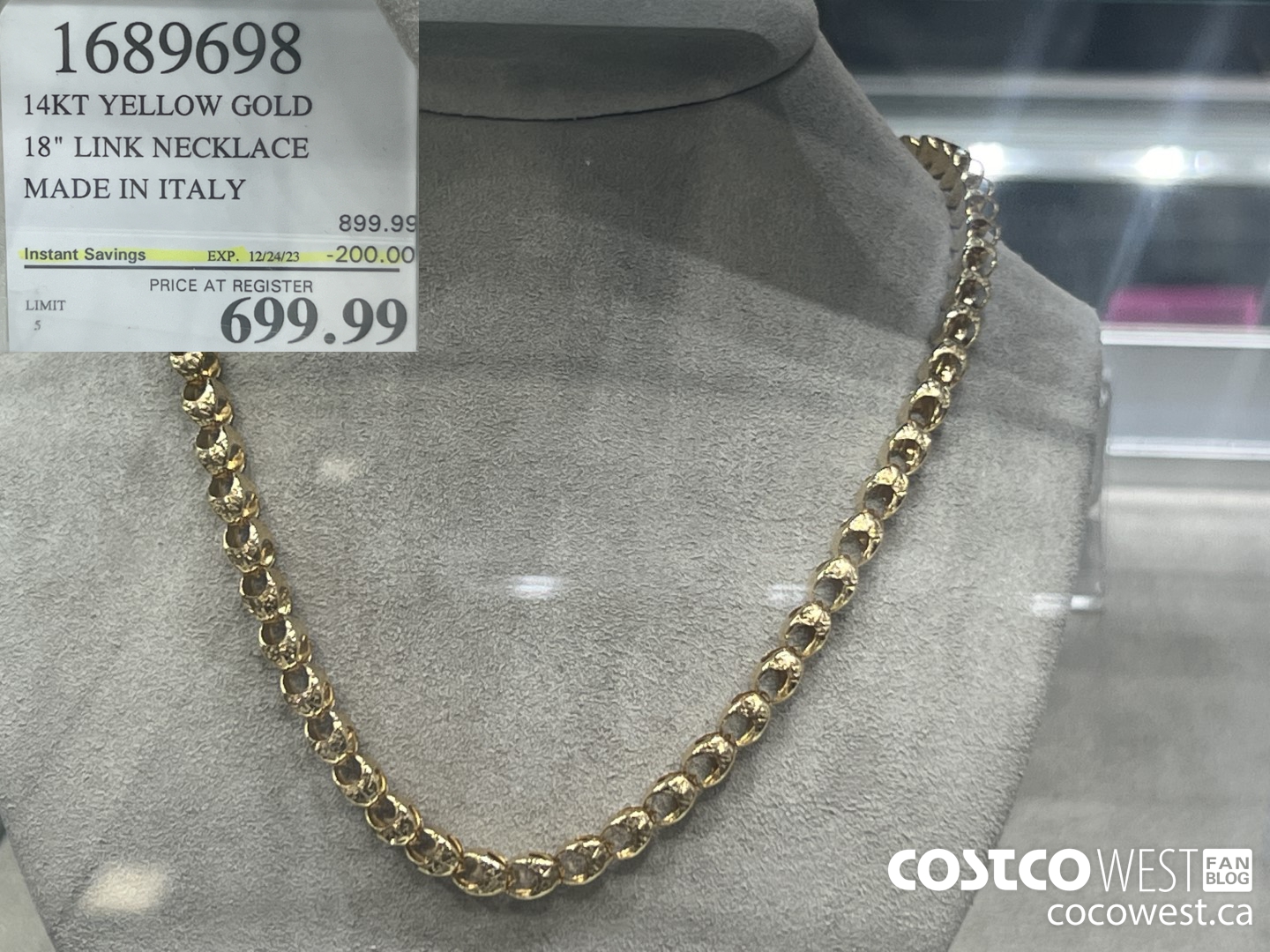 1689698 14KT YELLOW GOLD 18