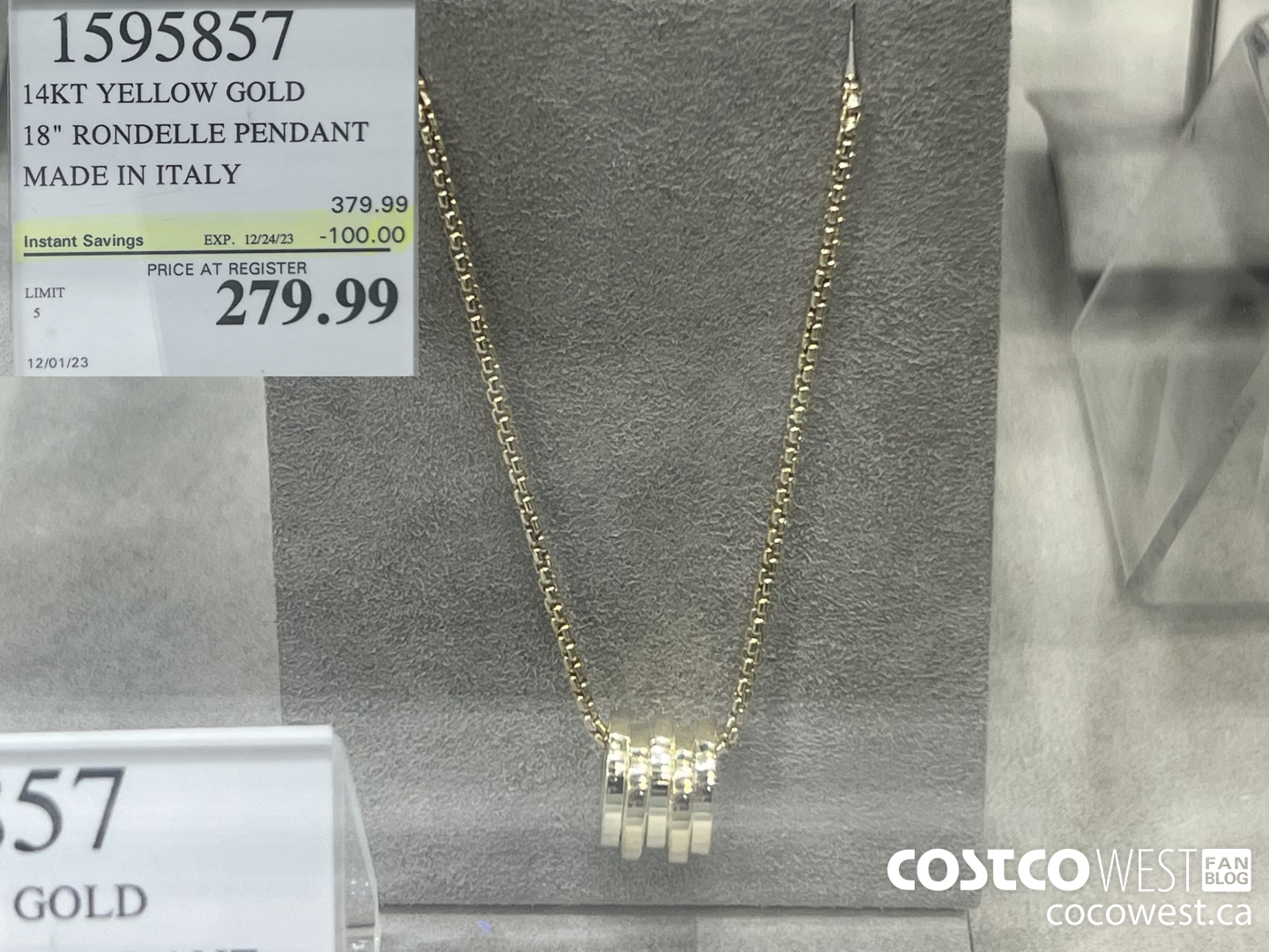 1595857 14KT YELLOW GOLD 18