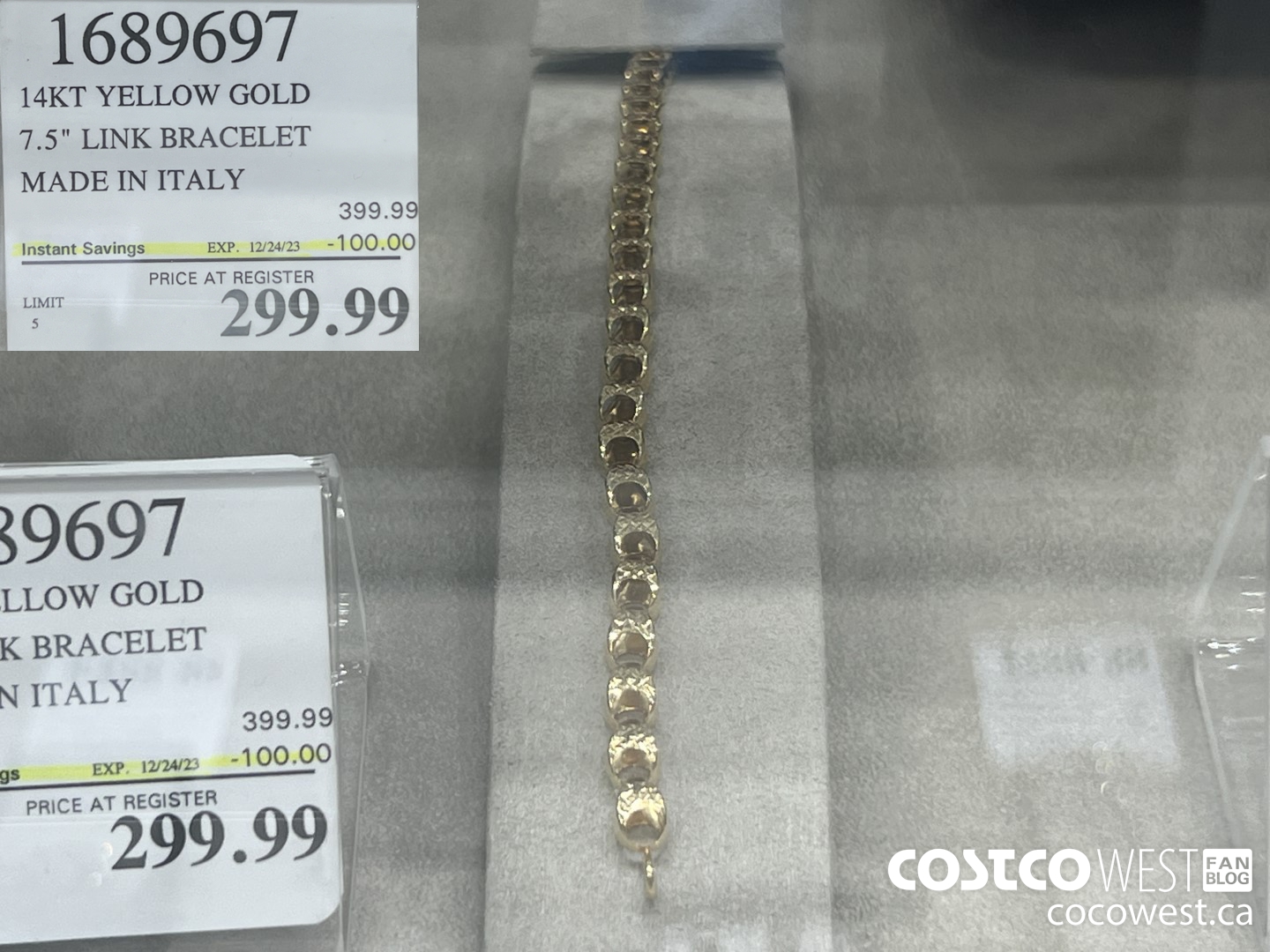 1689697 14KT YELLOW GOLD 7.5