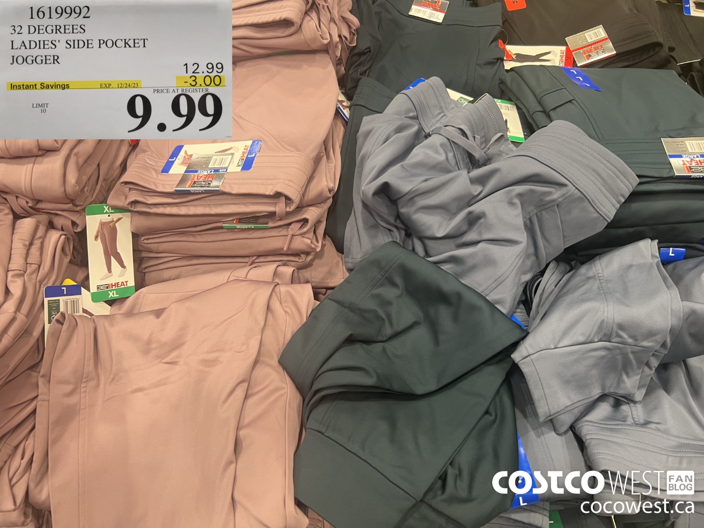 1619992 32 DEGREES LADIES' SIDE POCKET JOGGER ($3.00 INSTANT SAVINGS EXPIRES ON 2023-12-24) $9.99