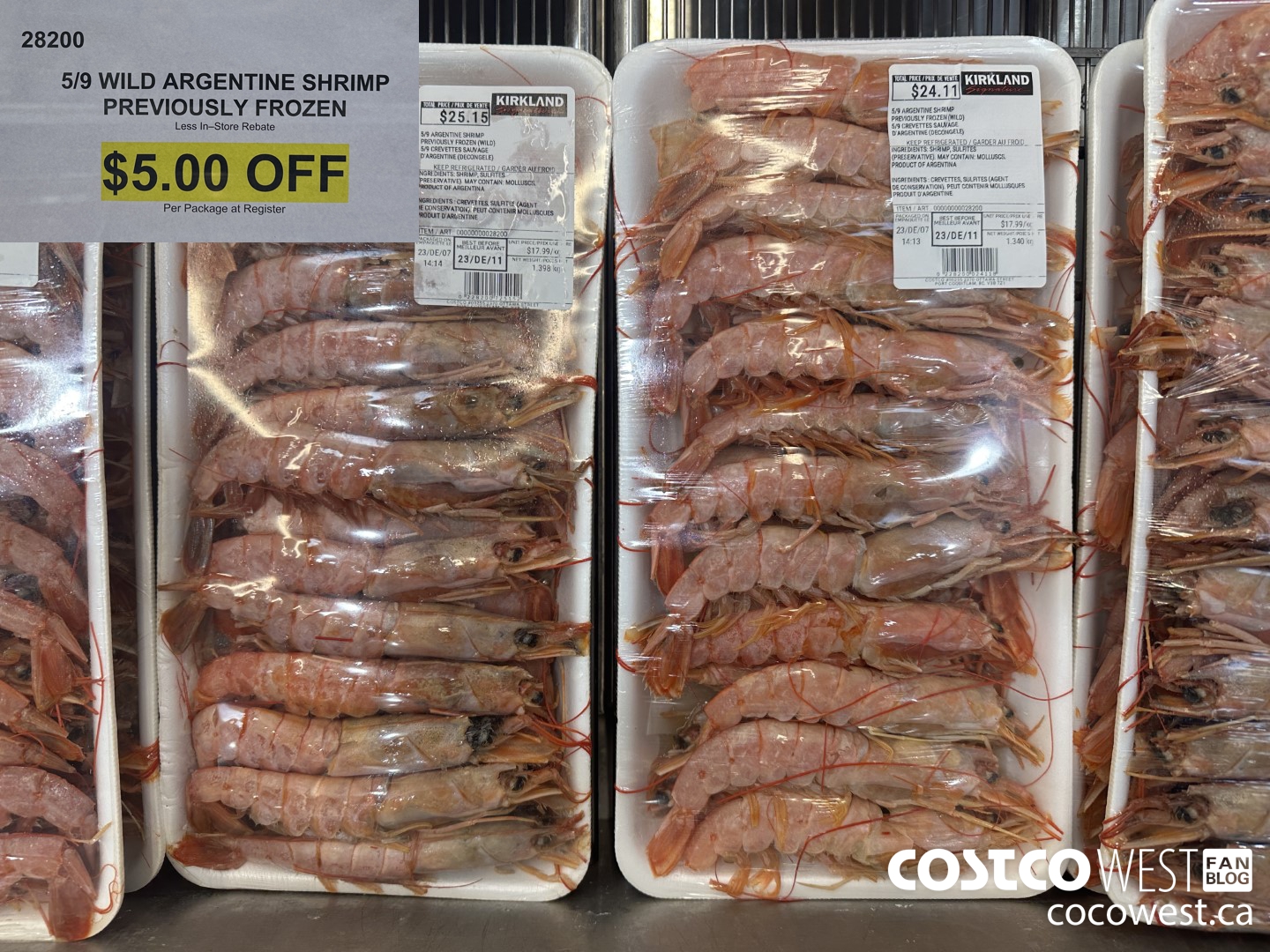 28200 5/9 WILD ARGENTINE SHRIMP PREVIOUSLY FROZEN ($5.00 INSTANT SAVINGS)