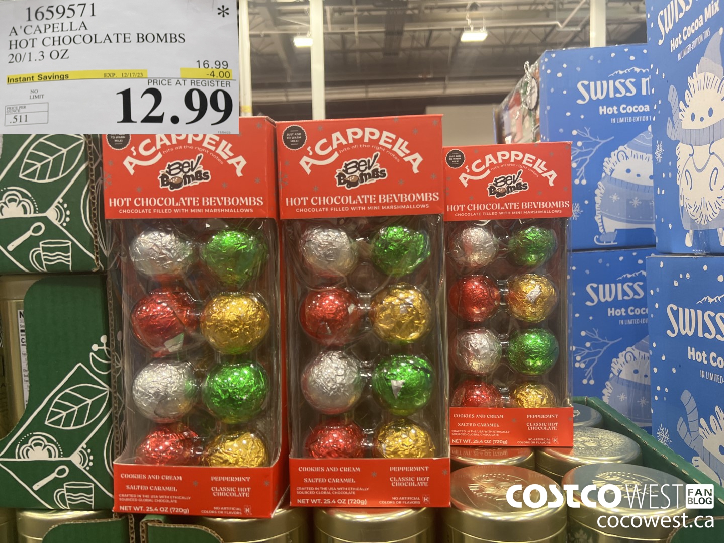 1659571 ACAPELLA HOT CHOCOLATE BOMBS 20/1.3 OZ ($4.00 INSTANT SAVINGS EXPIRES ON 2023-12-17) $12.99