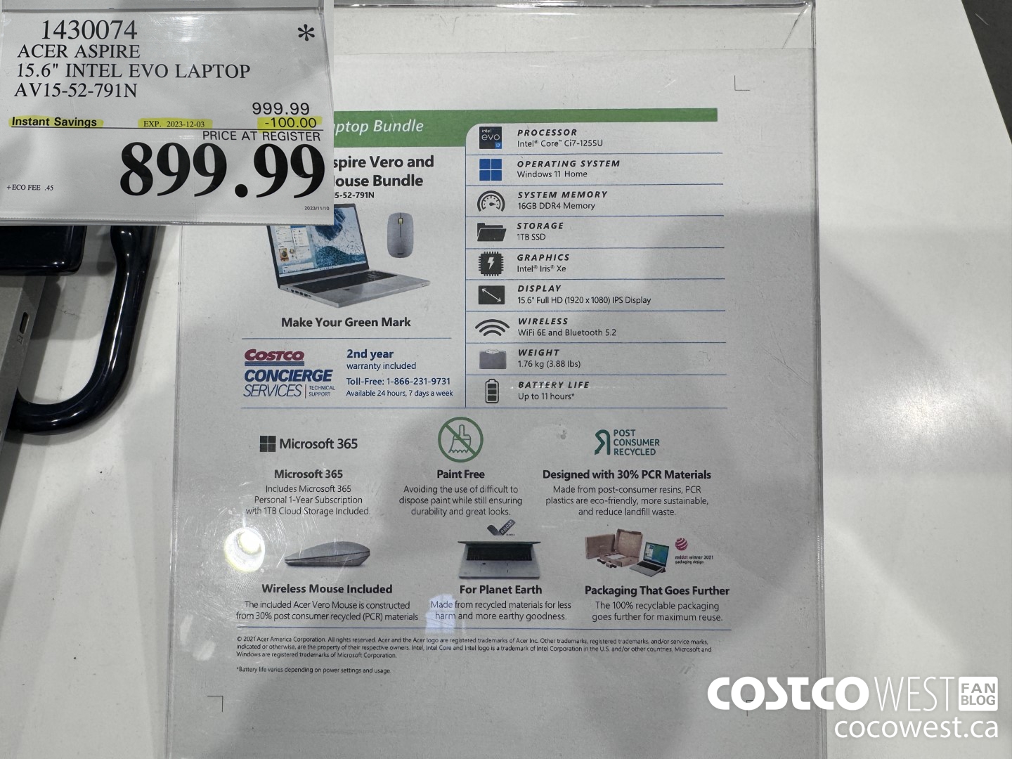 1430074 ACER ASPIRE 15.6