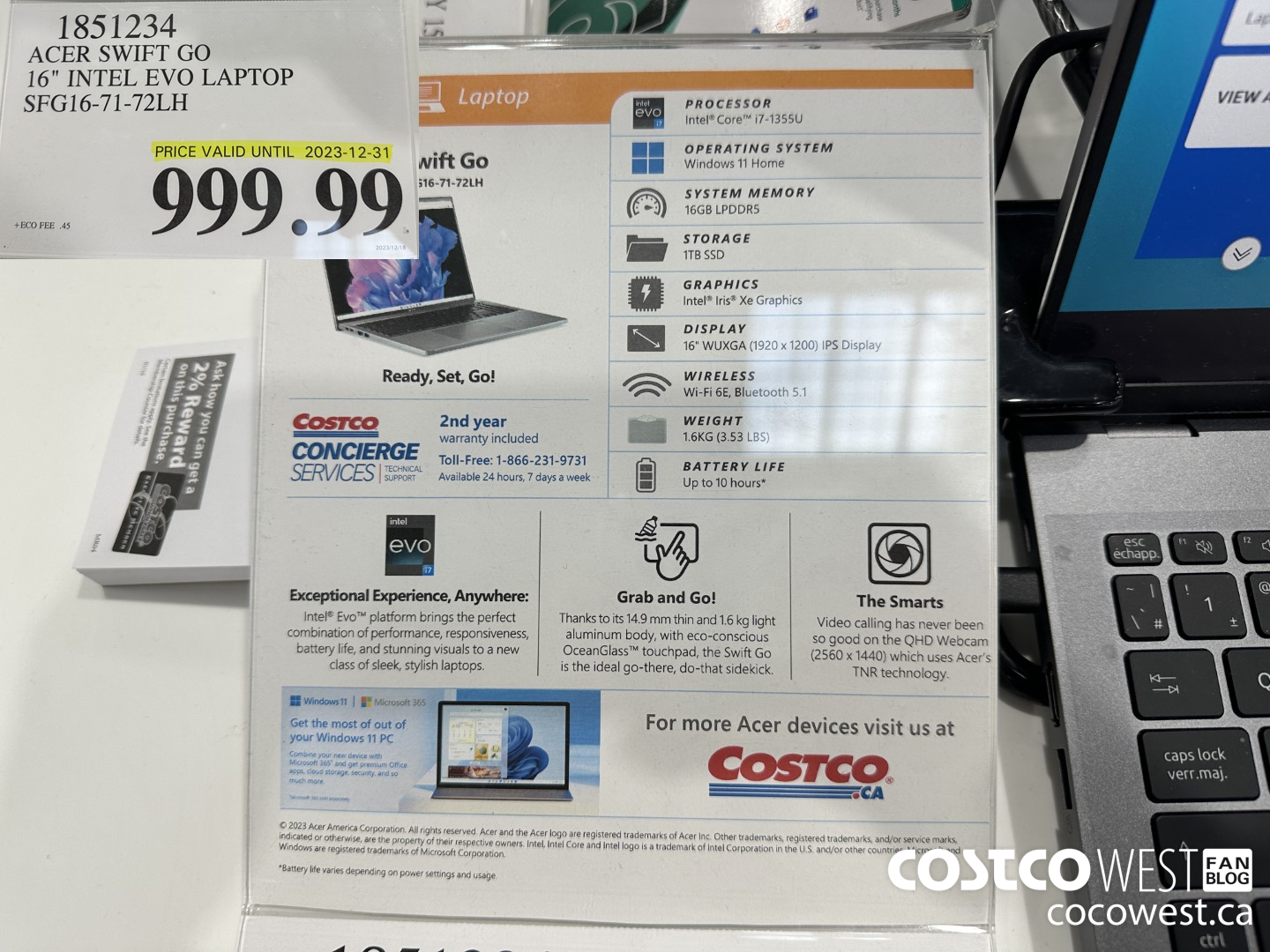 1851234 ACER SWIFT GO 16