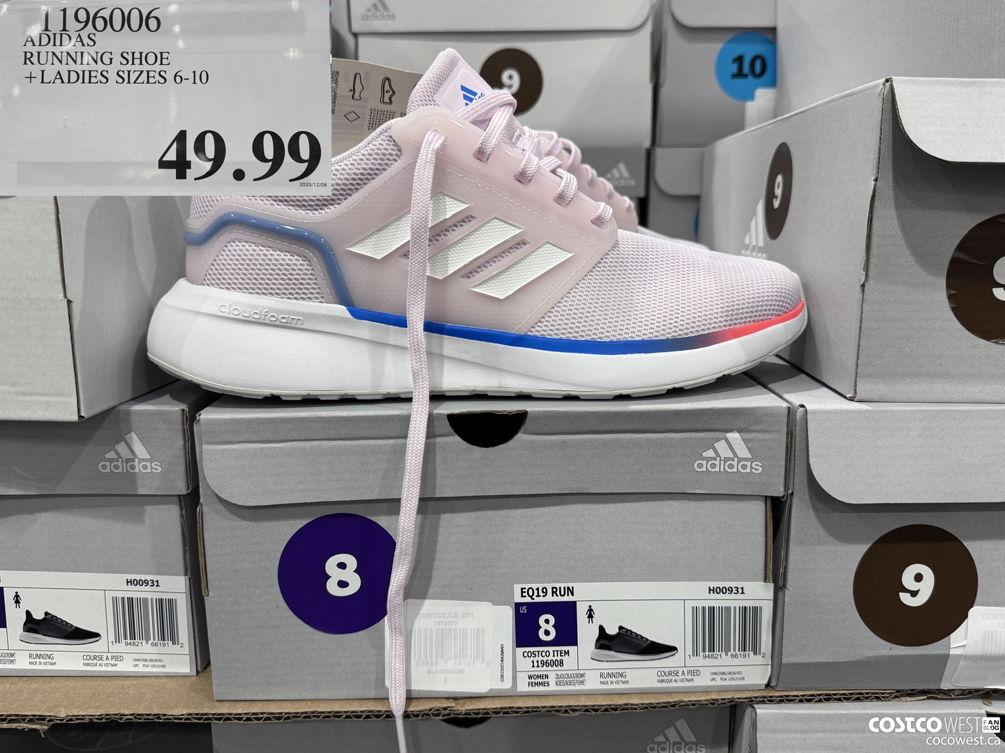1196006 ADIDAS RUNNING SHOE LADIES SIZES 6-10  $49.99