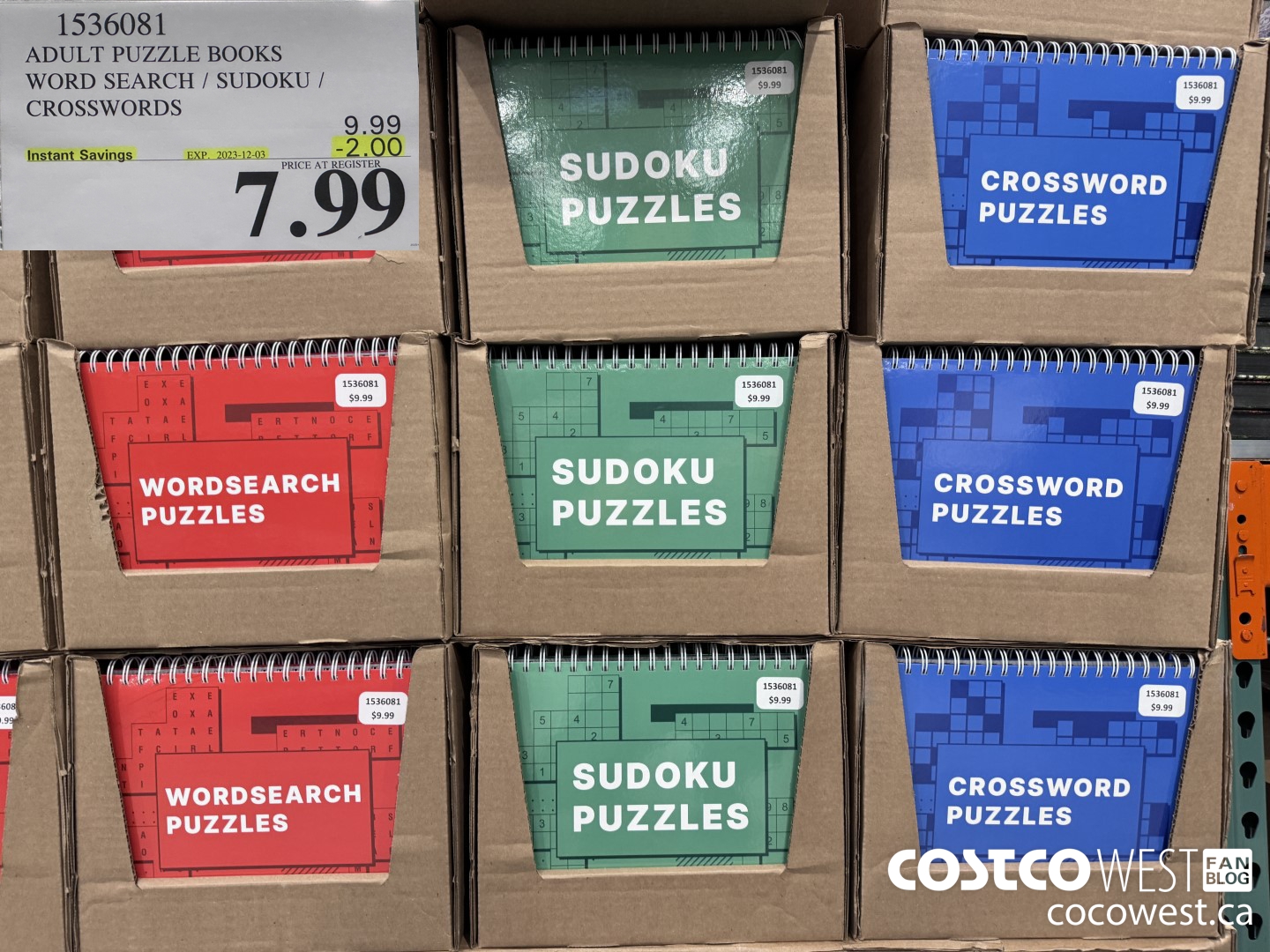 1536081 ADULT PUZZLE BOOKS WORD SEARCH/SUDOKU/CROSSWORDS ($2.00 INSTANT SAVINGS EXPIRES ON 2023-12-03) $7.99