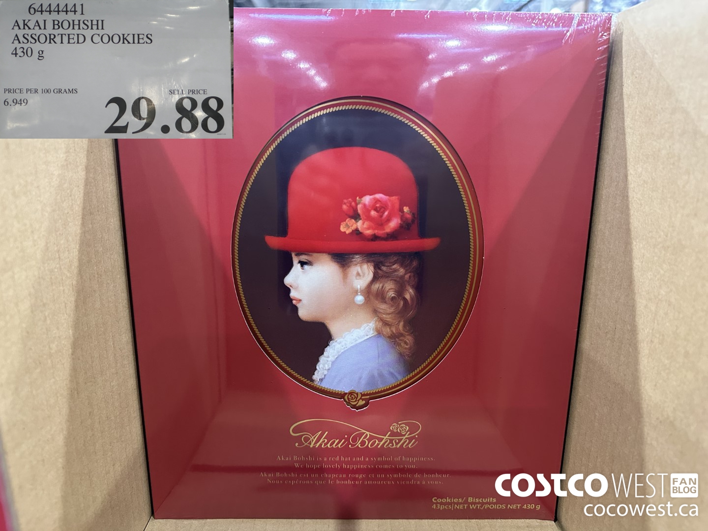 6444441 AKAI BOHSHI ASSORTED COOKIES 430G $29.88