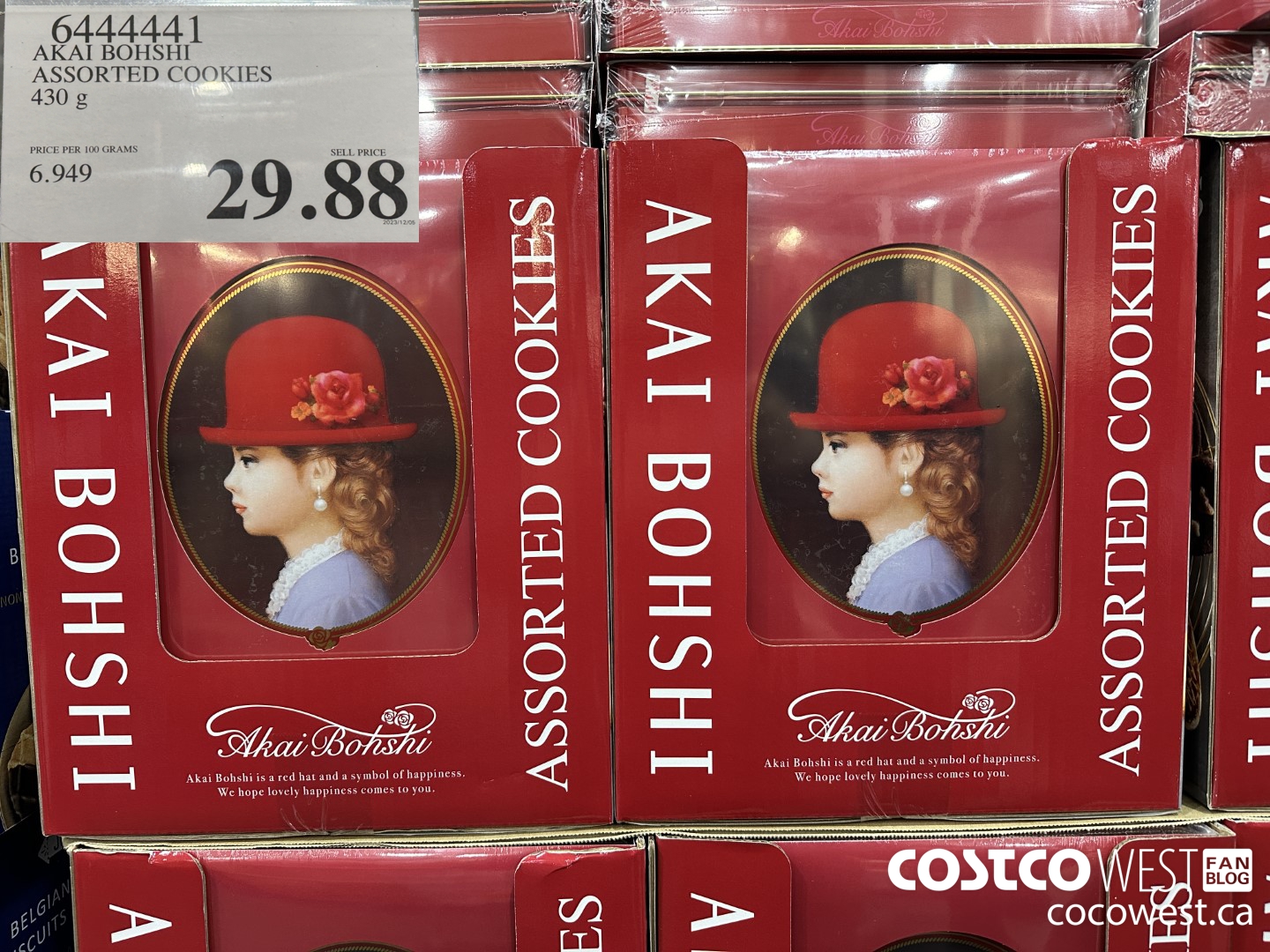 6444441 AKAI BOHSHI ASSORTED COOKIES 430G $29.88