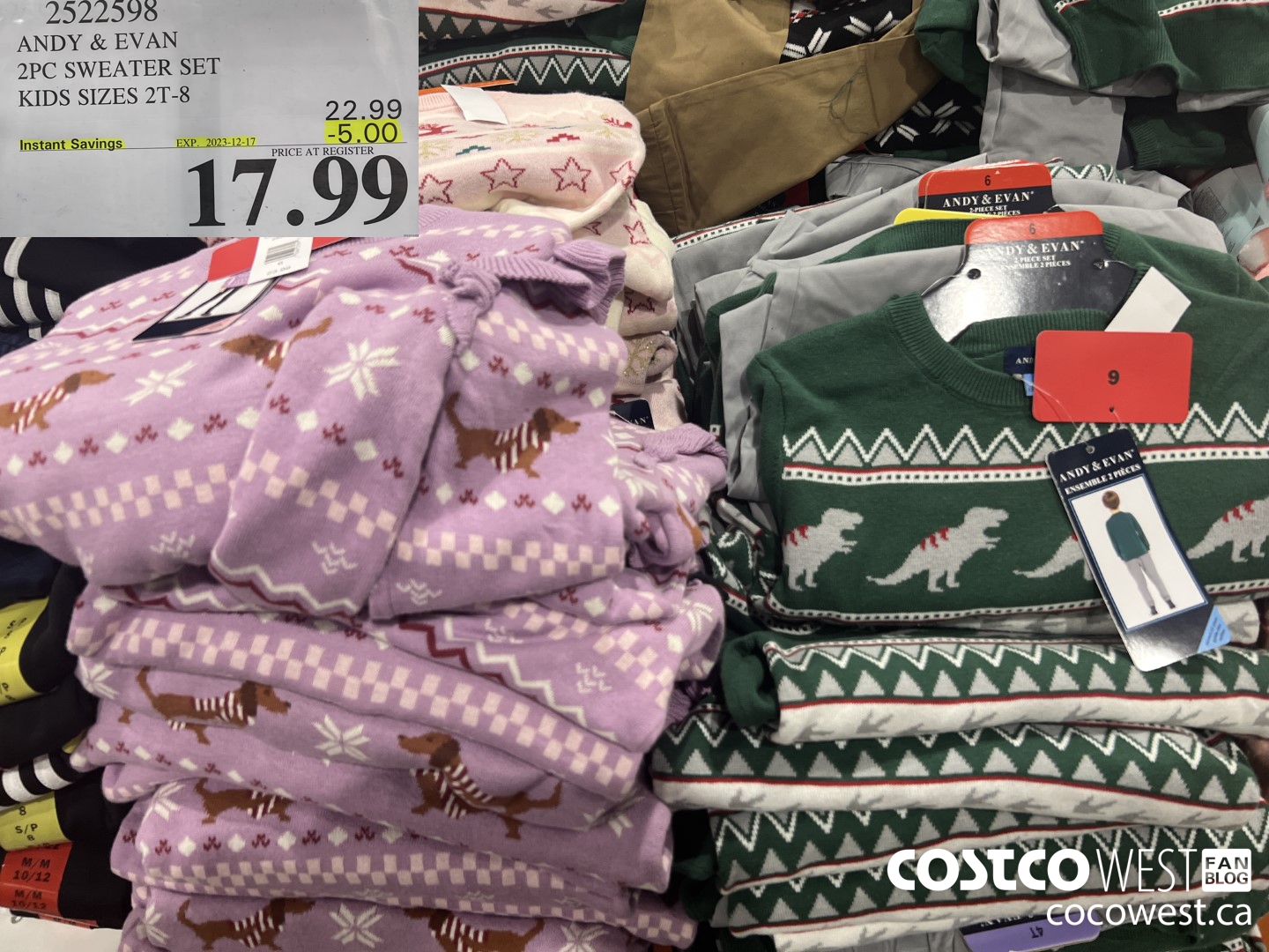 2522598 ANDY & EVAN 2PC SWEATER SET KIDS SIZES 2T-8 ($5.00 INSTANT SAVINGS EXPIRES ON 2023-12-17) $17.99