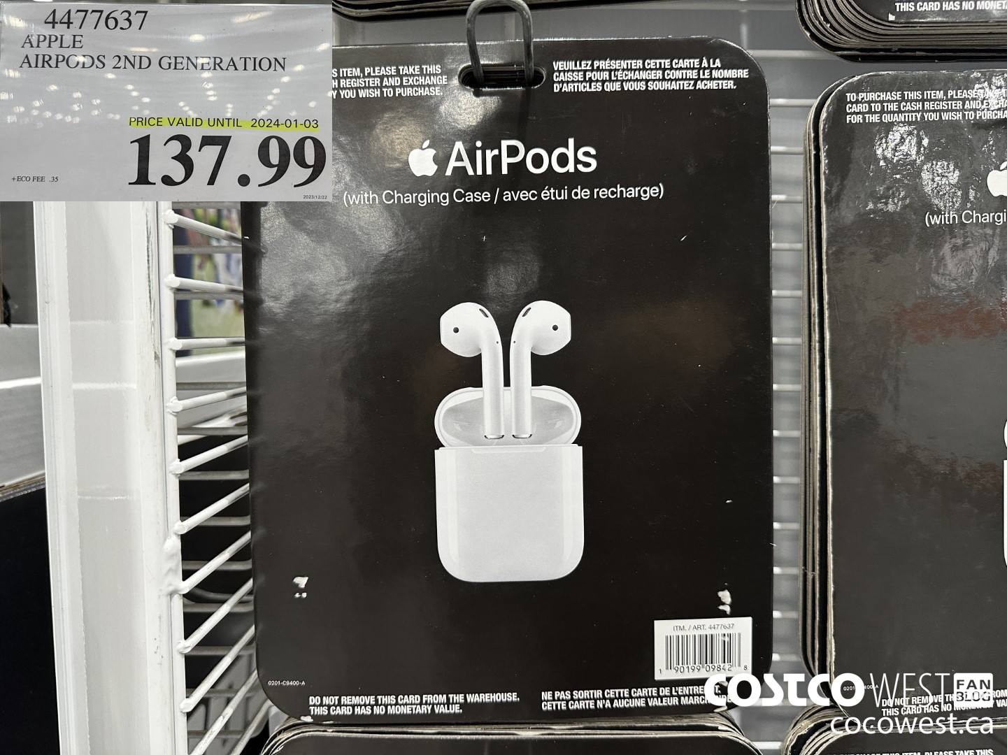 4477637 APPLE AIRPODS 2ND GENERATION (EXPIRES ON 2024-01-03) $137.99