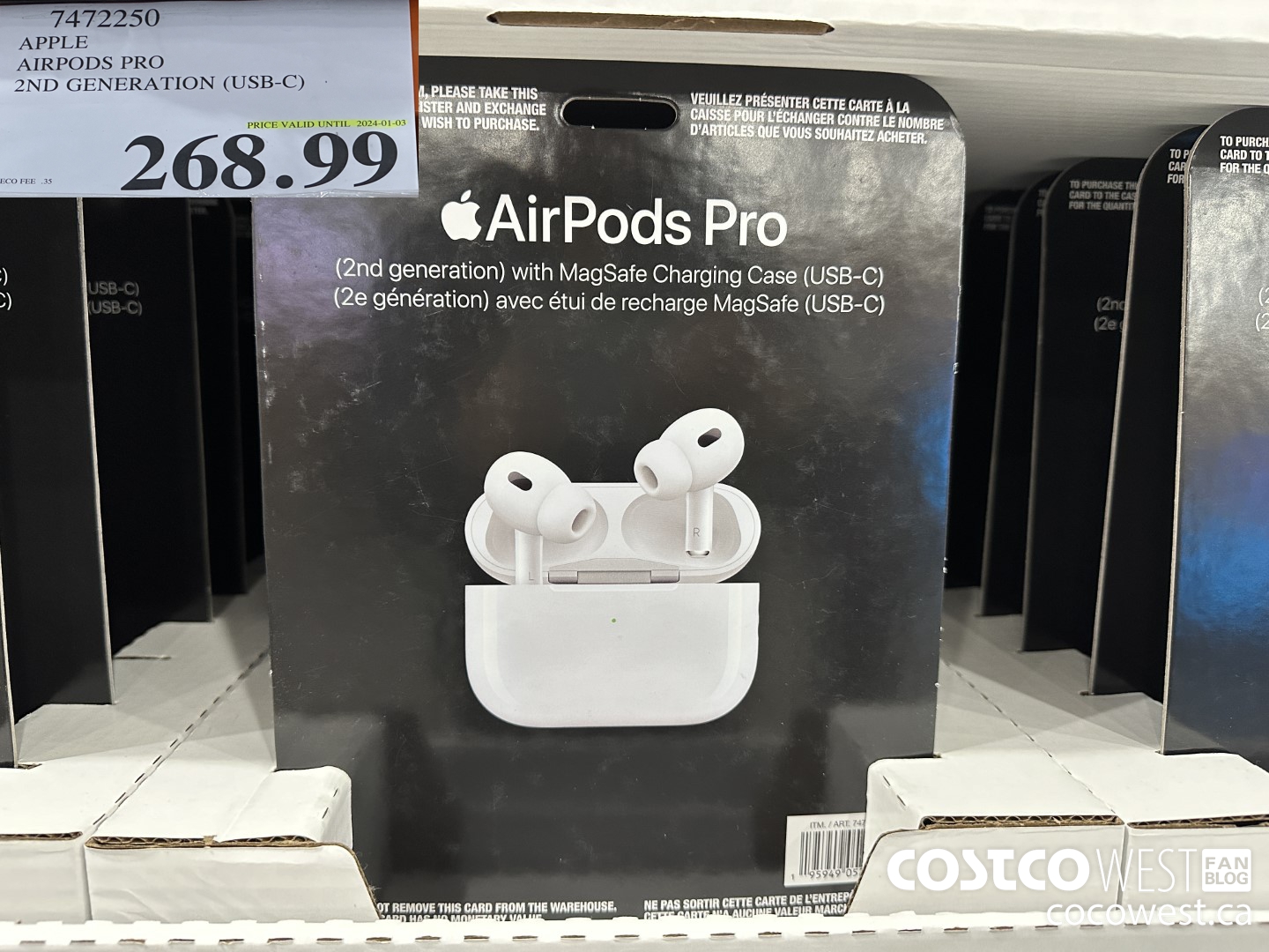 7472250 APPLE AIRPODS PRO 2ND GENERATION (USB-C) (EXPIRES ON 2024-01-03) $268.99