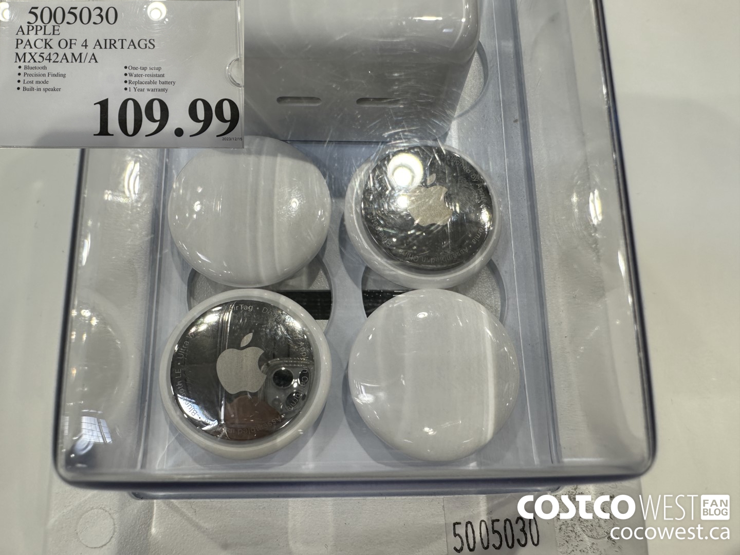 5005030 APPLE AIRTAG PACK OF 4 MX542AM/A $109.99
