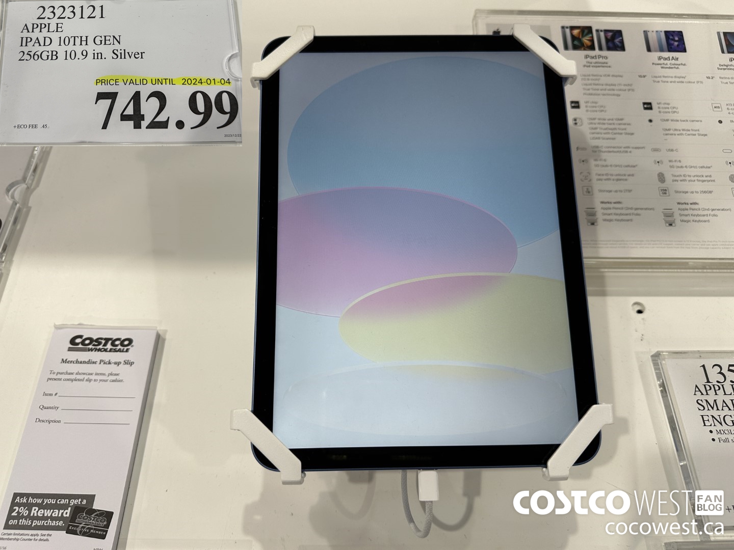 2323121 APPLE IPAD 10 256GB SILVER MPQ83VC/A (EXPIRES ON 2024-01-04) $742.99