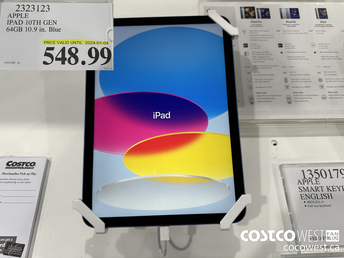 2323123 APPLE IPAD 10 64GB BLUE MPQ13VC/A (EXPIRES ON 2024-01-04) $548.99