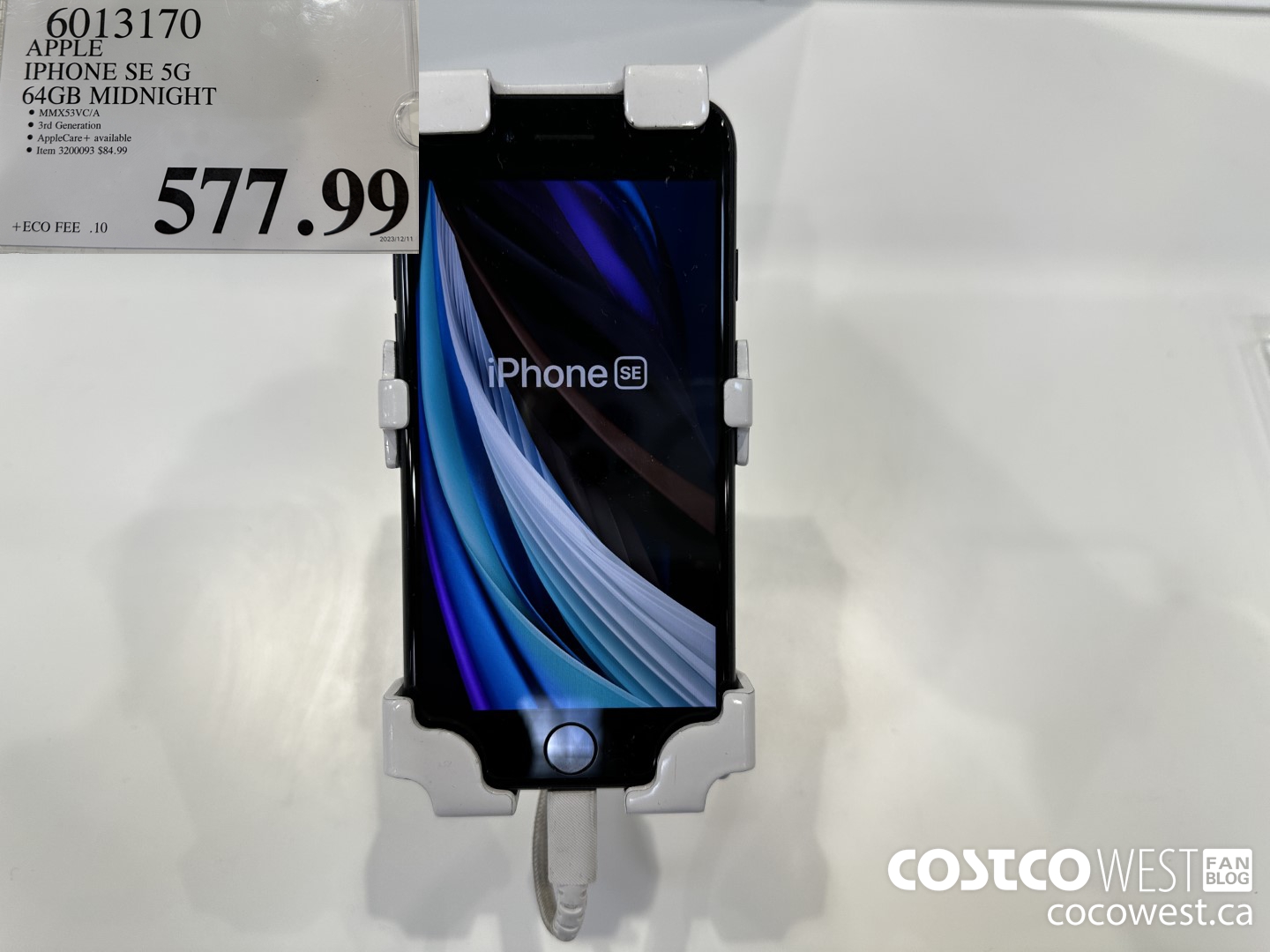 6013170 APPLE IPHONE SE 5G 64GB MIDNIGHT $577.99