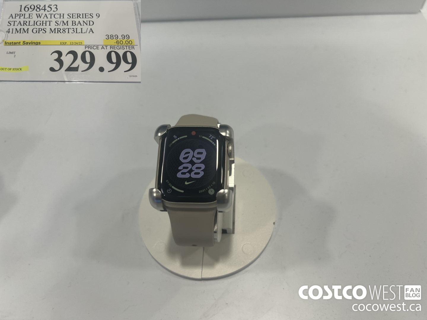 1698453 APPLE WATCH SERIES 9 STARLIGHT S/M BAND 41MM GPS MR8T3LL/A ($60.00 INSTANT SAVINGS EXPIRES ON 2023-12-24) $329.99