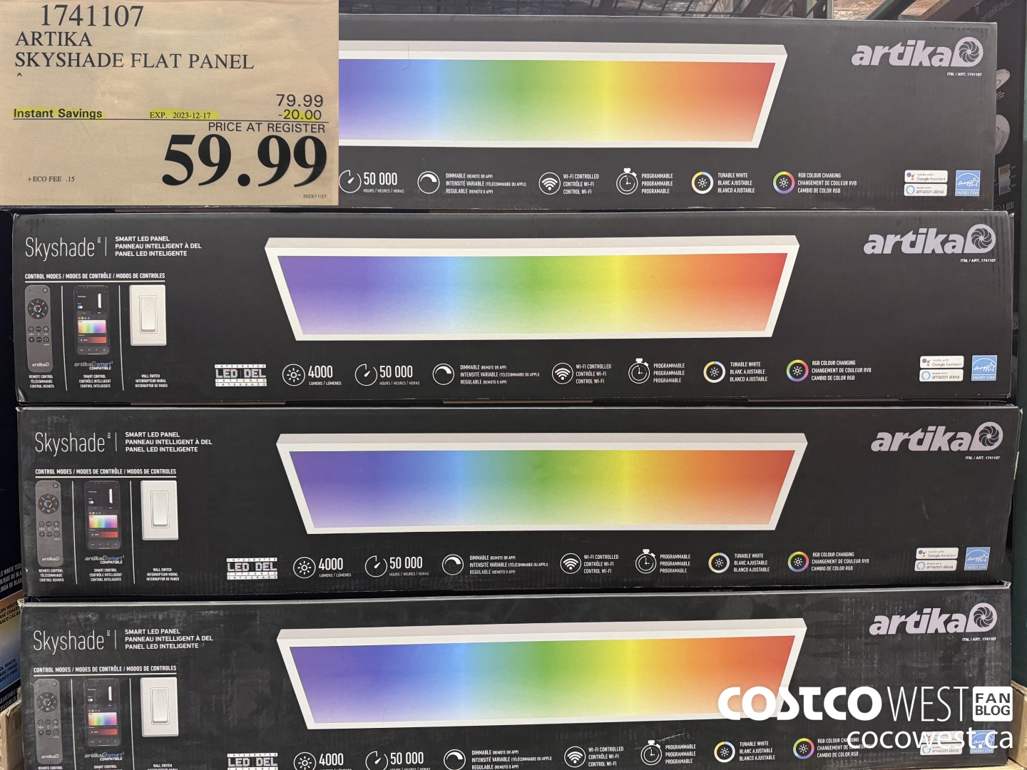 1741107 ARTIKA SKYSHADE FLAT PANEL ($20.00 INSTANT SAVINGS EXPIRES ON 2023-12-17) $59.99