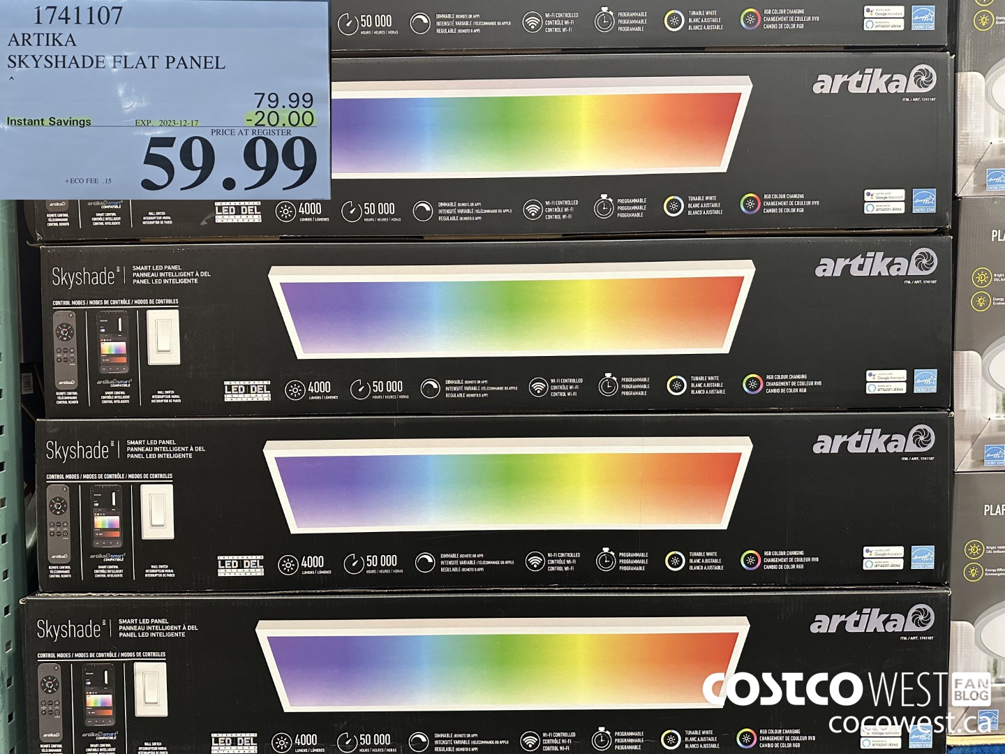 1741107 ARTIKA SKYSHADE FLAT PANEL ($20.00 INSTANT SAVINGS EXPIRES ON 2023-12-17) $59.99