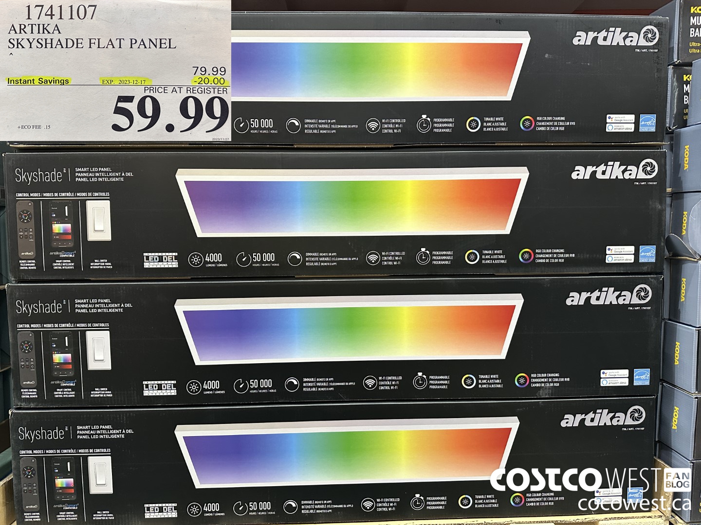 1741107 ARTIKA SKYSHADE FLAT PANEL ($20.00 INSTANT SAVINGS EXPIRES ON 2023-12-17) $59.99