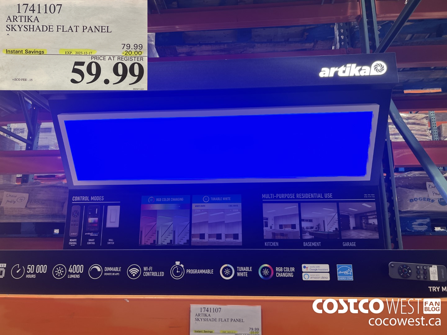 1741107 ARTIKA SKYSHADE FLAT PANEL ($20.00 INSTANT SAVINGS EXPIRES ON 2023-12-17) $59.99