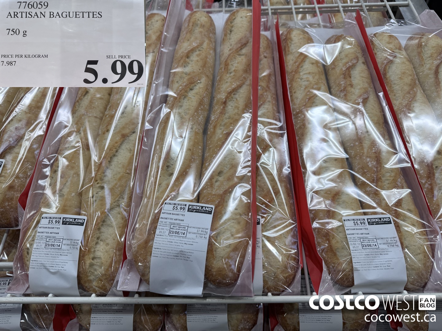 776059 ARTISAN BAGUETTES 750g $5.99