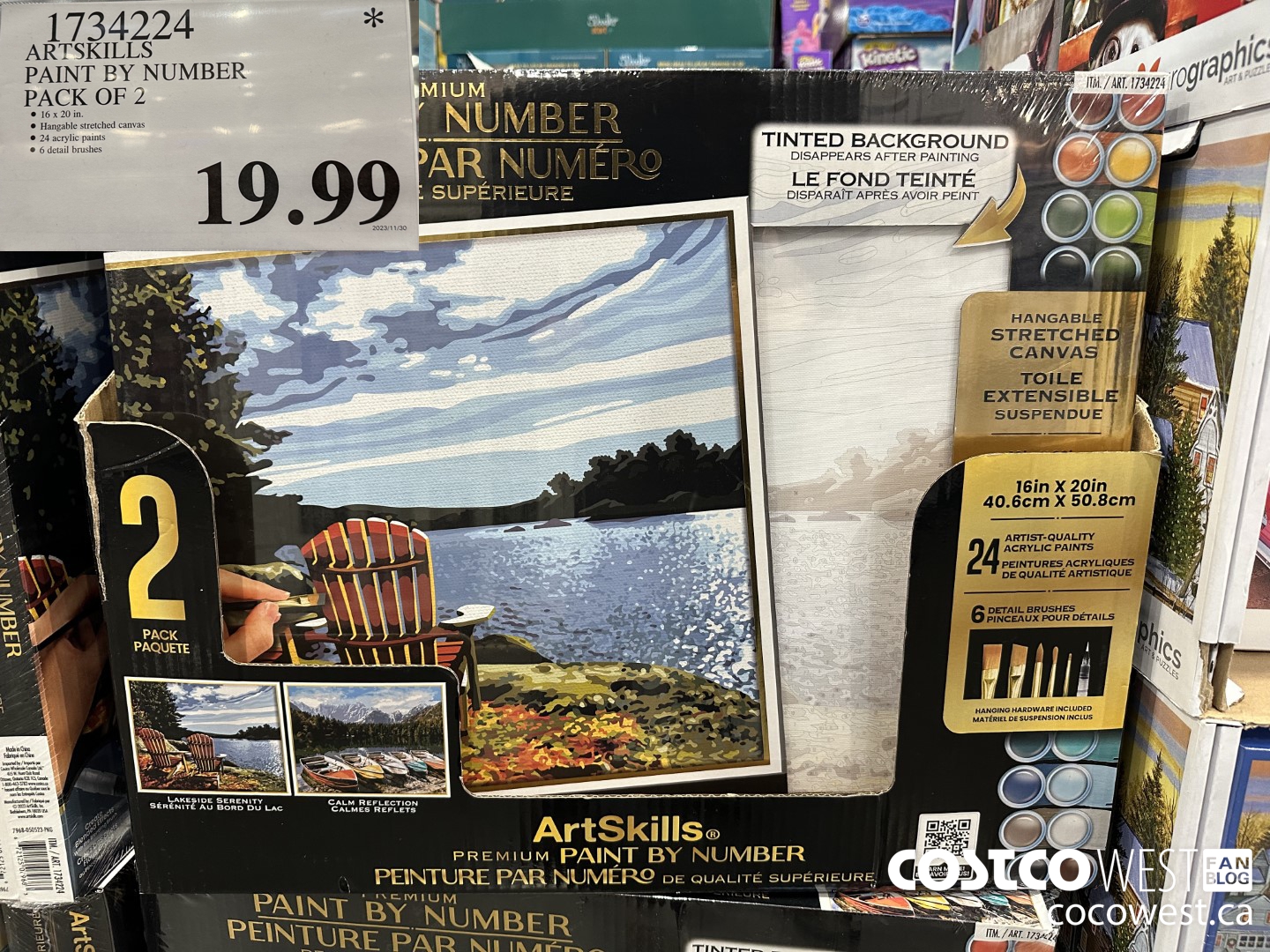 1734224 ARTSKILLS PAINT BY NUMBER PACK OF 2 $19.99