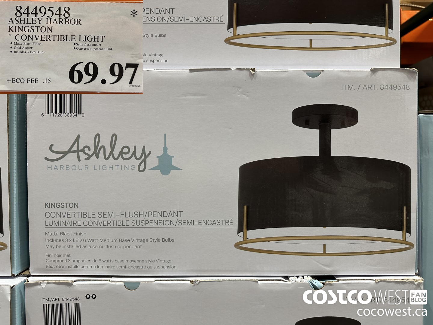 8449548 ASHLEY HARBOR KINGSTON CONVERTIBLE LIGHT $69.97