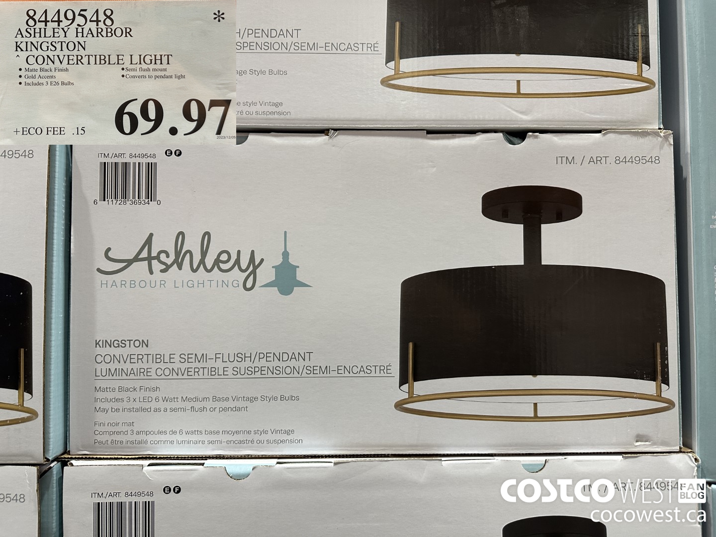 8449548 ASHLEY HARBOR KINGSTON CONVERTIBLE LIGHT $69.97