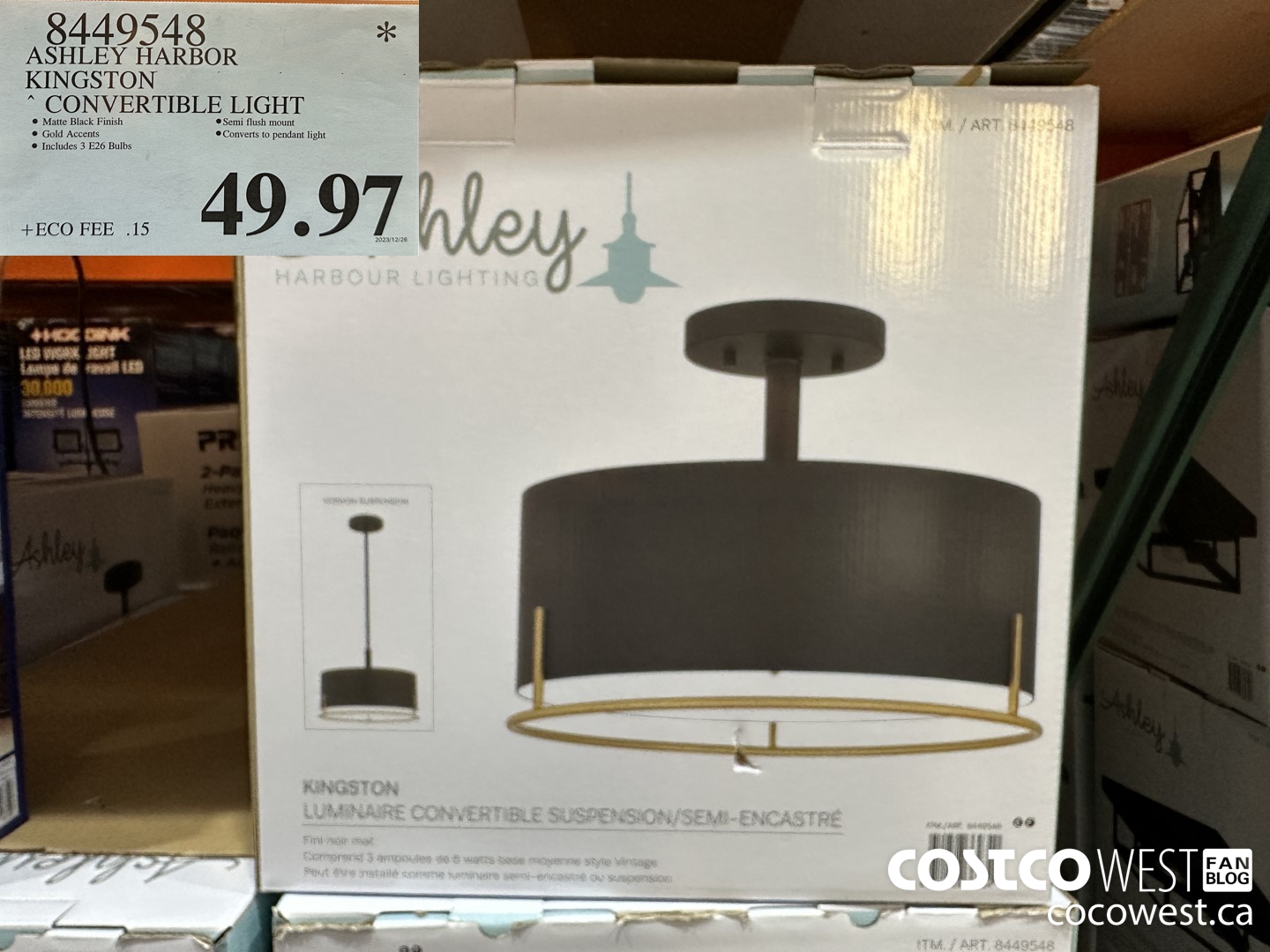 8449548 ASHLEY HARBOR KINGSTON CONVERTIBLE LIGHT $49.97