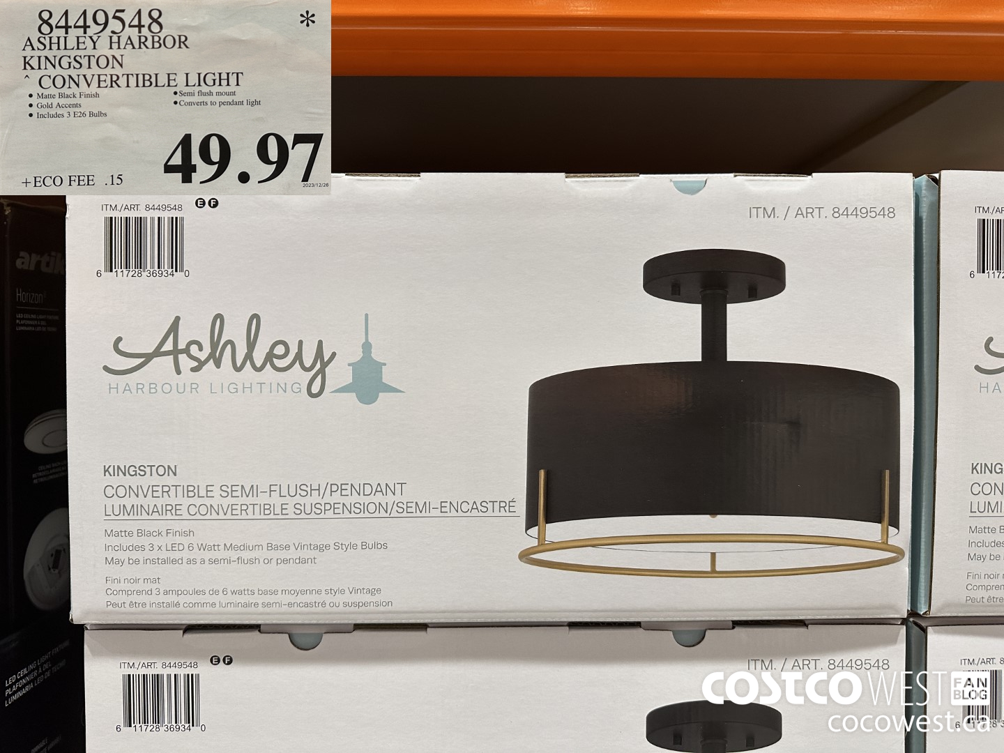 449548 ASHLEY HARBOR KINGSTON CONVERTIBLE LIGHT $49.97