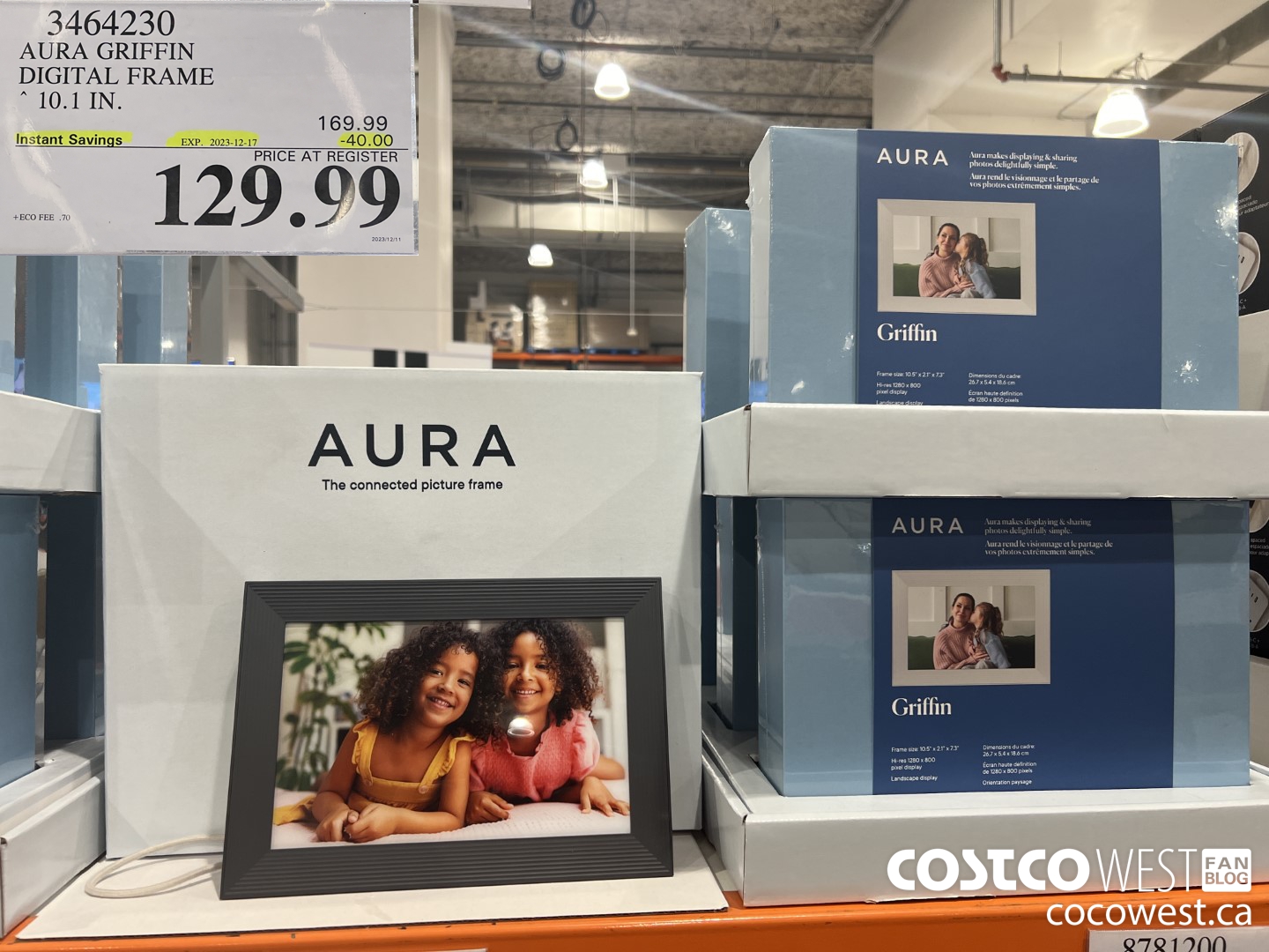 3464230 AURA GRIFFIN DIGITAL FRAME 10.1 IN ($40.00 INSTANT SAVINGS EXPIRES ON 2023-12-17) $129.99