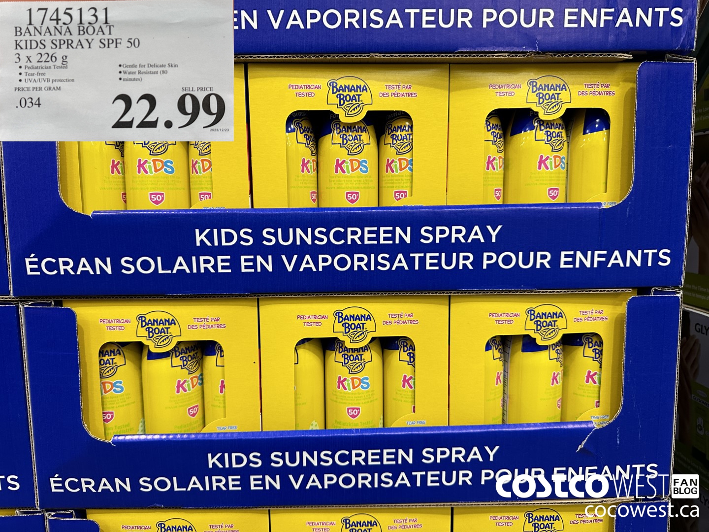 1745131 BANANA BOAT KIDS SPRAY SPF 50 3 X 226 G $22.99