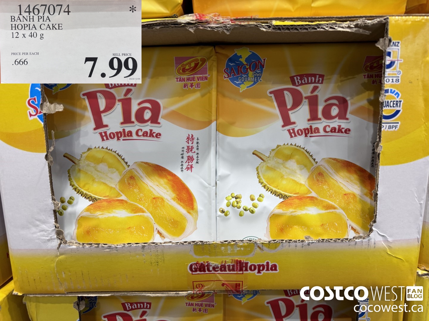 1467074 BANH PIA HOPIA CAKE 12 X 40 G $7.99