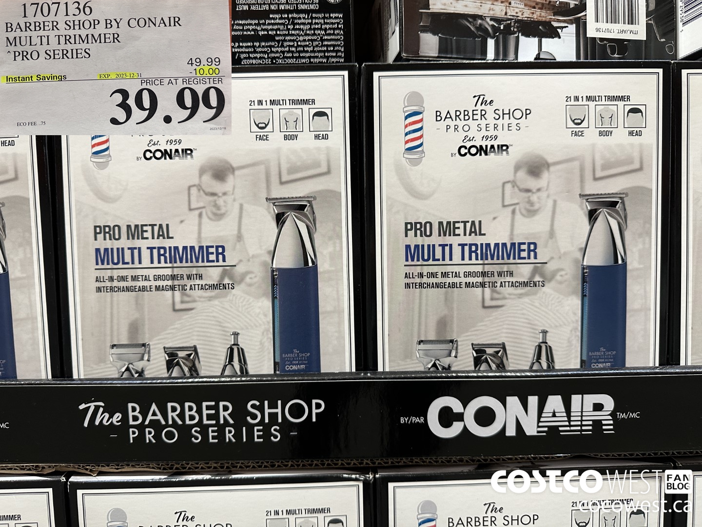 1707136 BARBER SHOP BY CONAIR MULTI TRIMMER PRO SERIES ($10.00 INSTANT SAVINGS EXPIRES ON 2023-12-31) $39.99