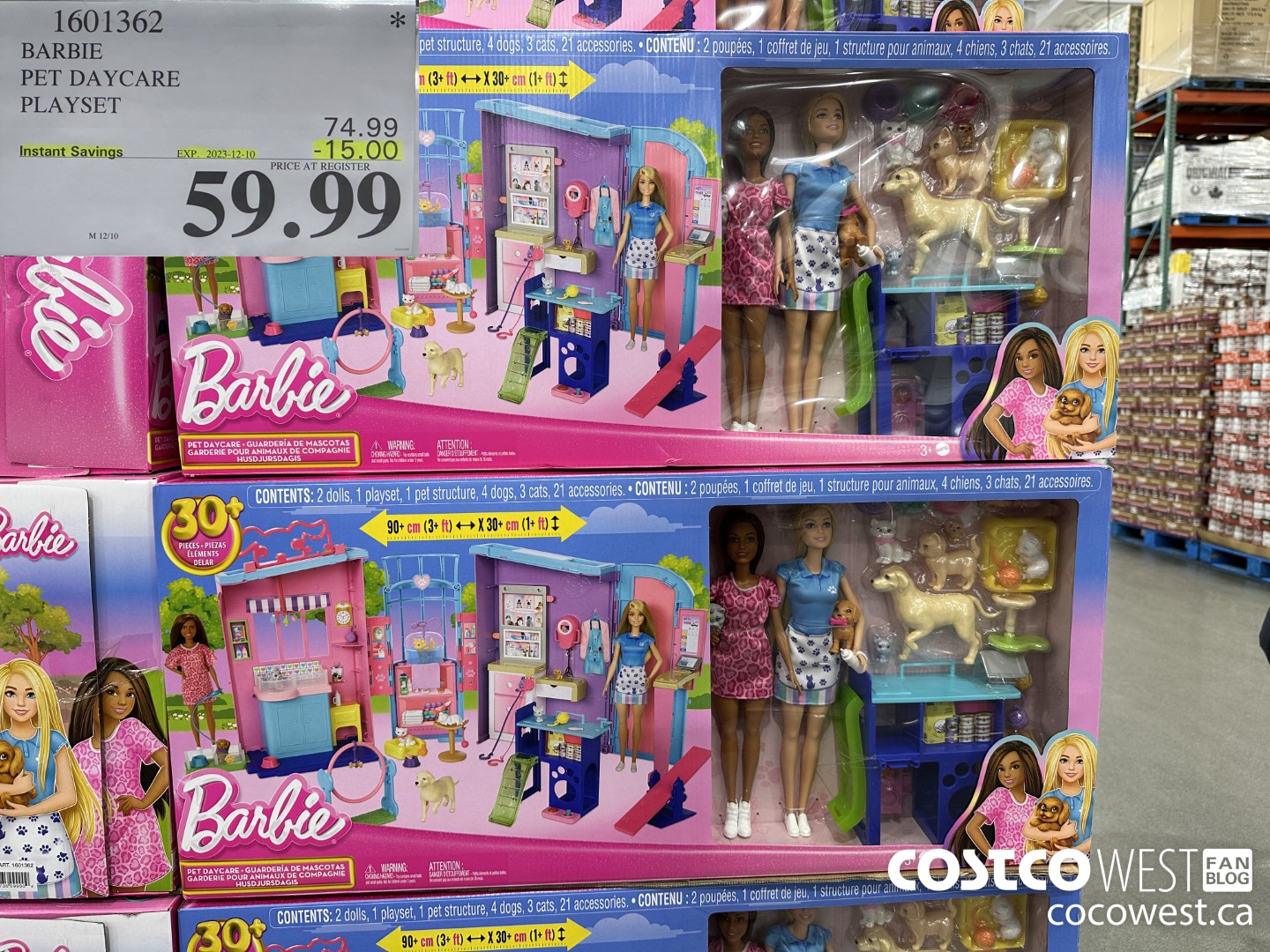 1601362 BARBIE PET DAYCARE PLAYSET ($15.00 INSTANT SAVINGS EXPIRES ON 2023-12-10) $59.99