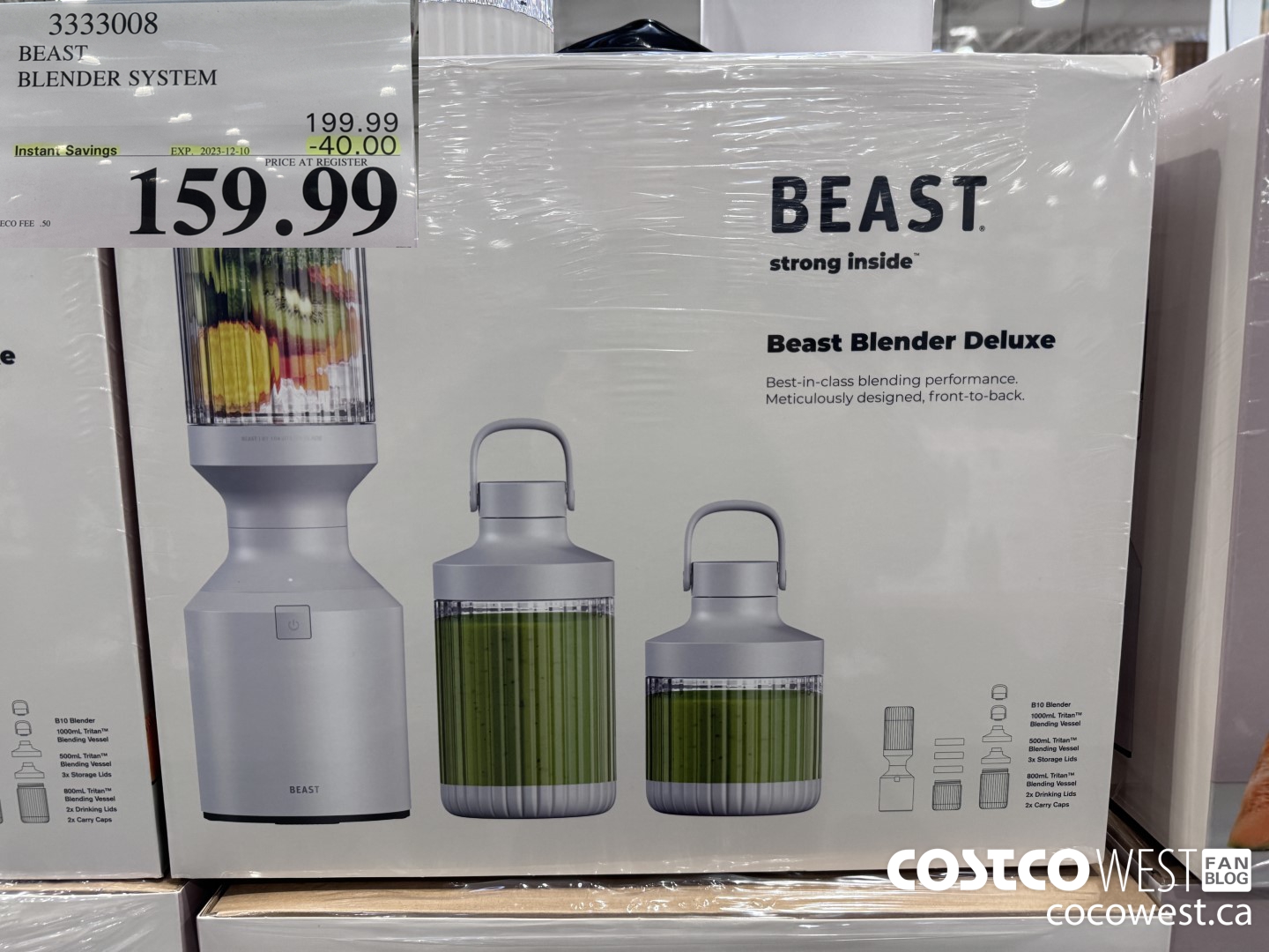 3333008 BEAST BLENDER SYSTEM ($40.00 INSTANT SAVINGS EXPIRES ON 2023-12-10) $159.99