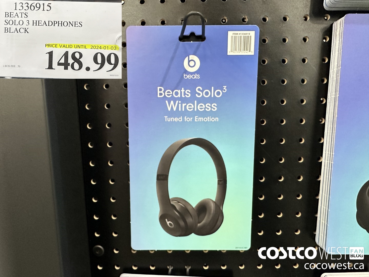 1336915 BEATS SOLO 3 WIRELESS HEADPHONES BLACK (EXPIRES ON 2024-01-03) $148.99