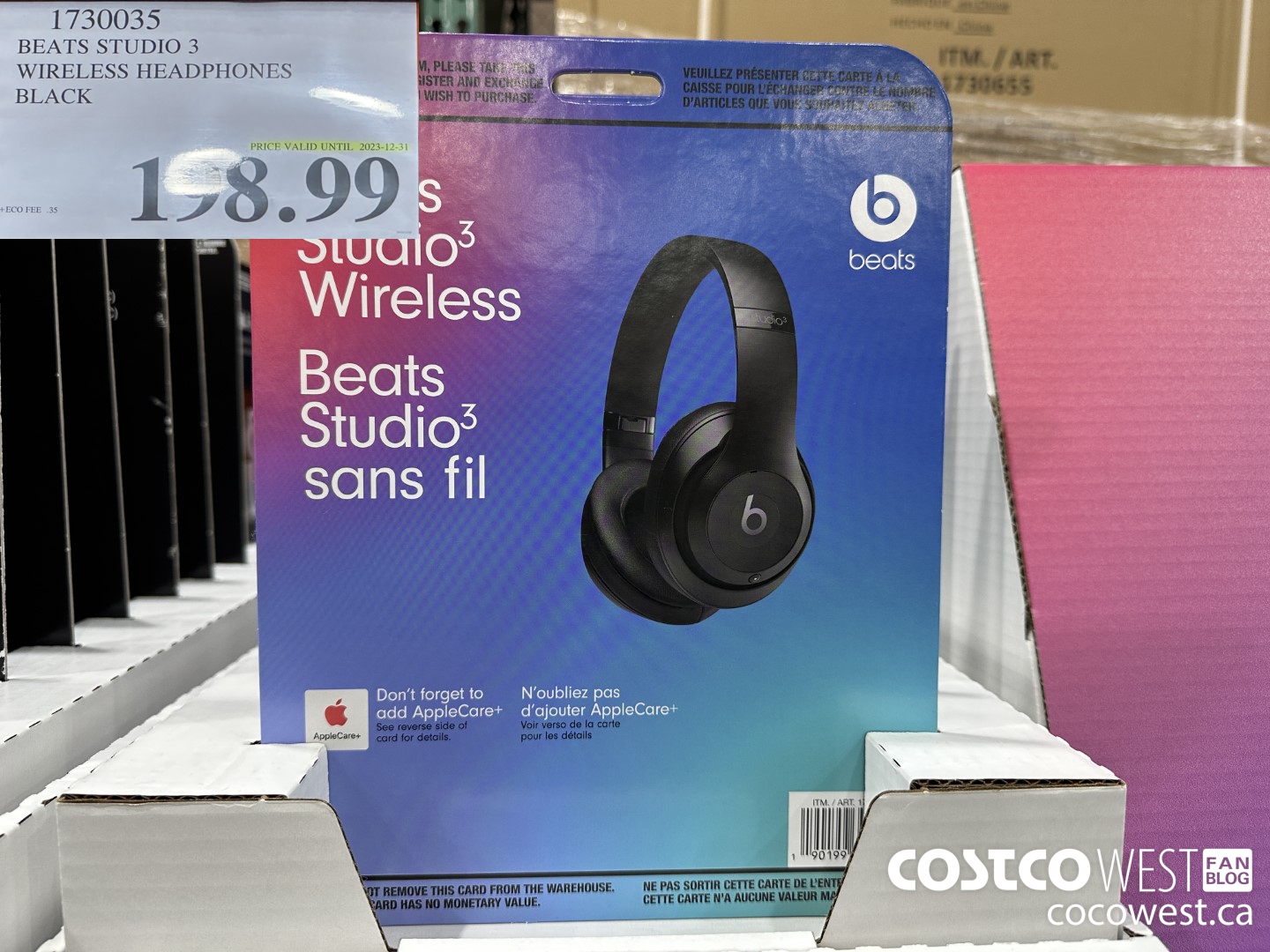 1730035 BEATS STUDIO 3 WIRELESS HEADPHONES BLACK (EXPIRES ON 2023-12-31) $198.99