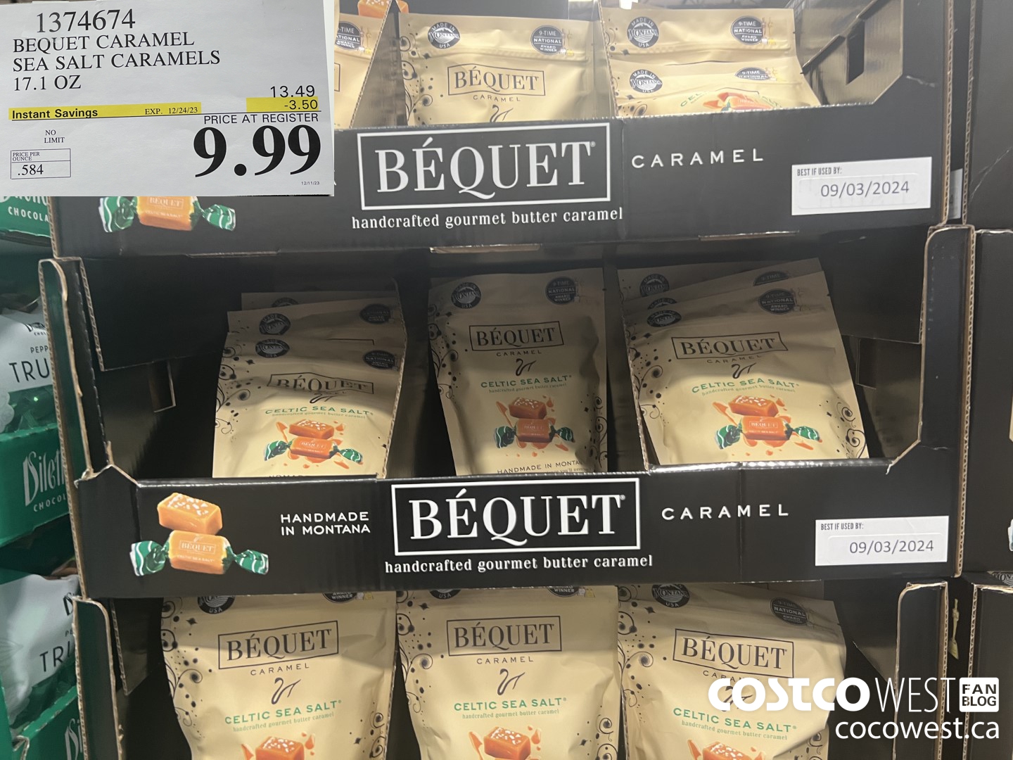 1374674 BEQUET CARAMELS SEA SALT CARAMELS 17.1 OZ ($3.50 INSTANT SAVINGS EXPIRES ON 2023-12-24) $9.99