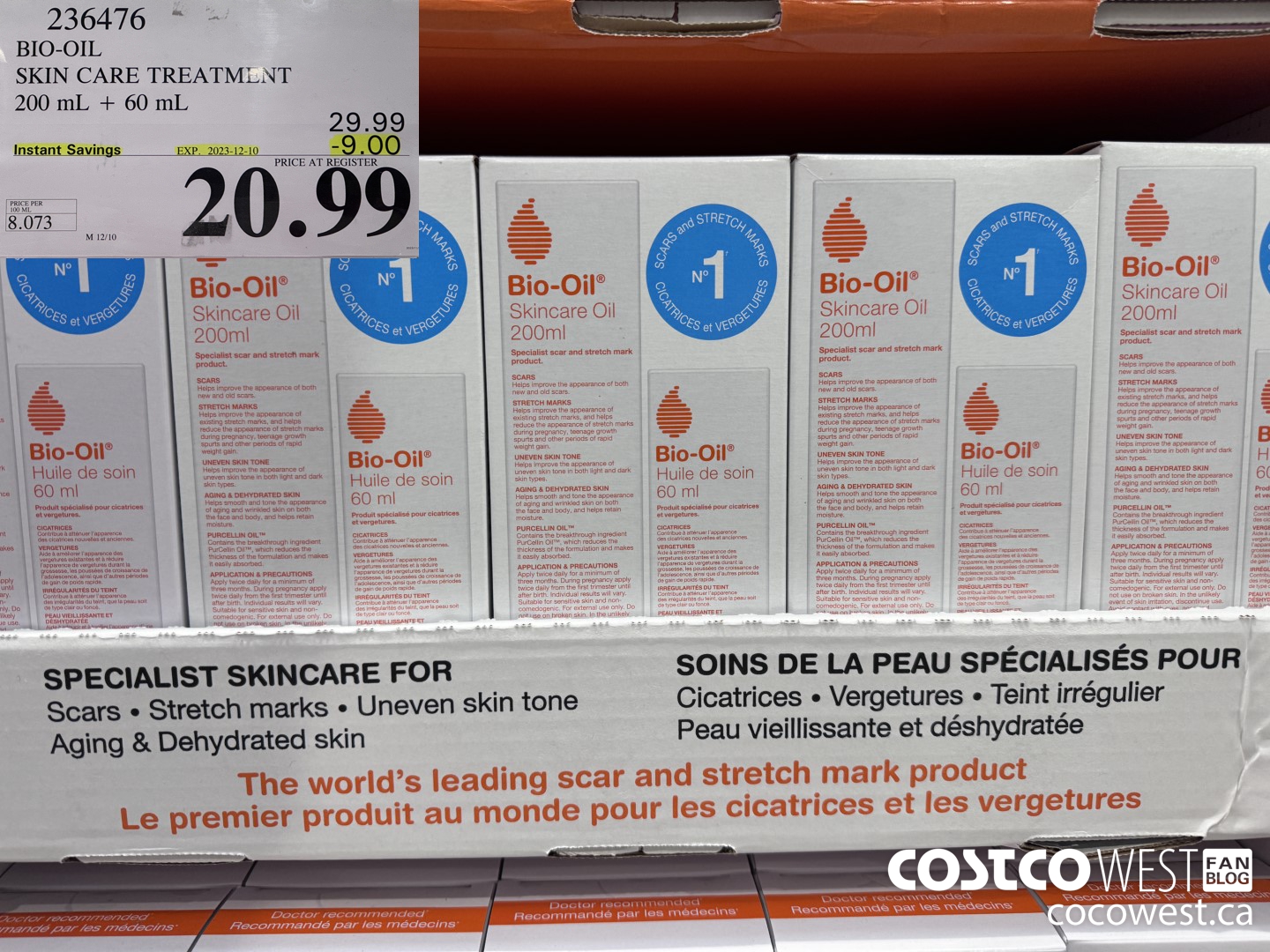 236476 BIO-OIL SKIN CARE TREATMENT 200 mL + 60 mL ($9.00 INSTANT SAVINGS EXPIRES ON 2023-12-10) $20.99