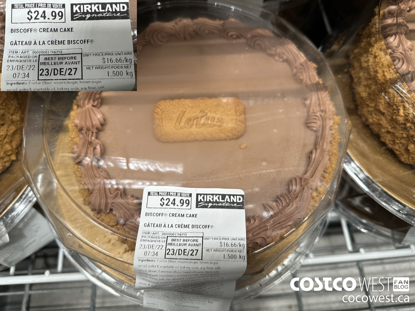 1756793 BISCOFF CREAM CAKE $24.99