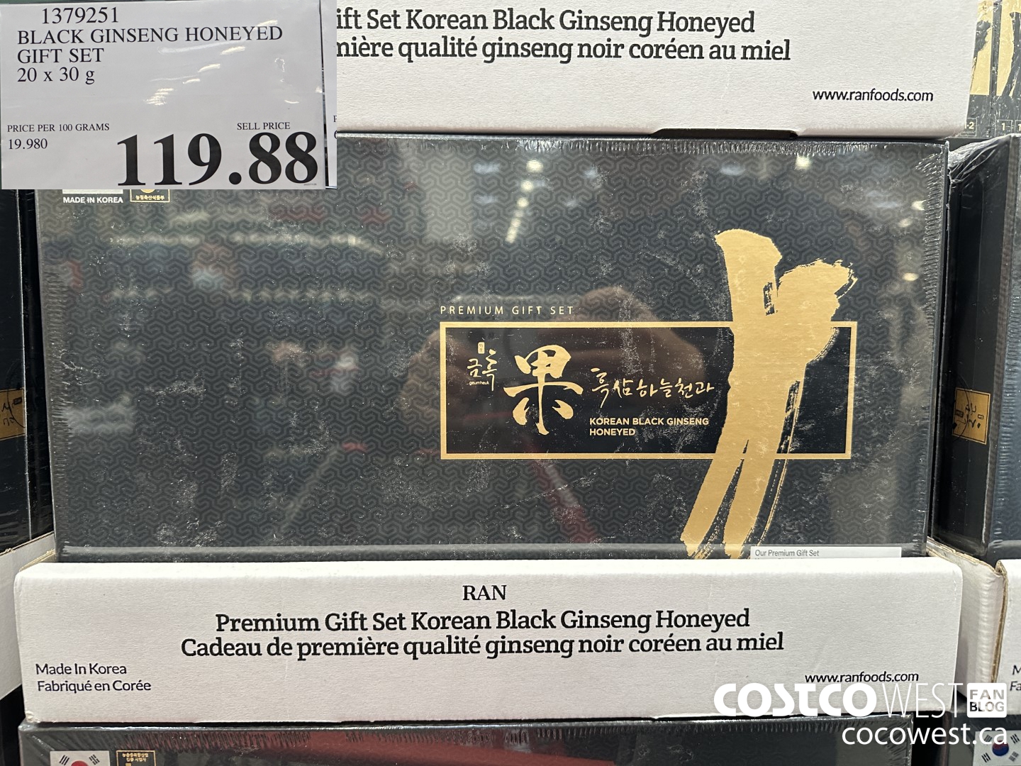 1379251 BLACK GINSENG HONEYED GIFT SET 20 X 30G $119.88